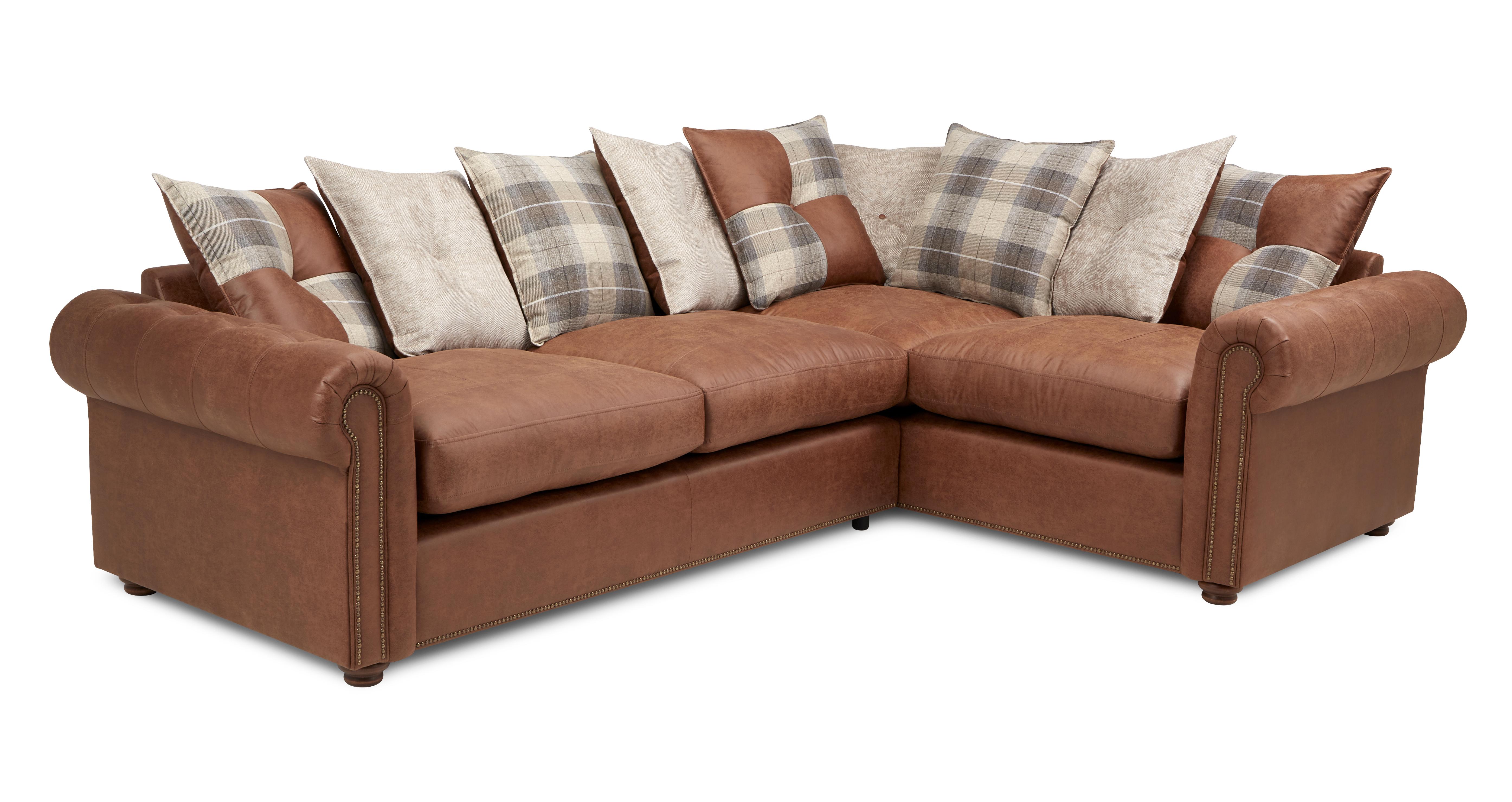 Dfs brown deals corner sofa