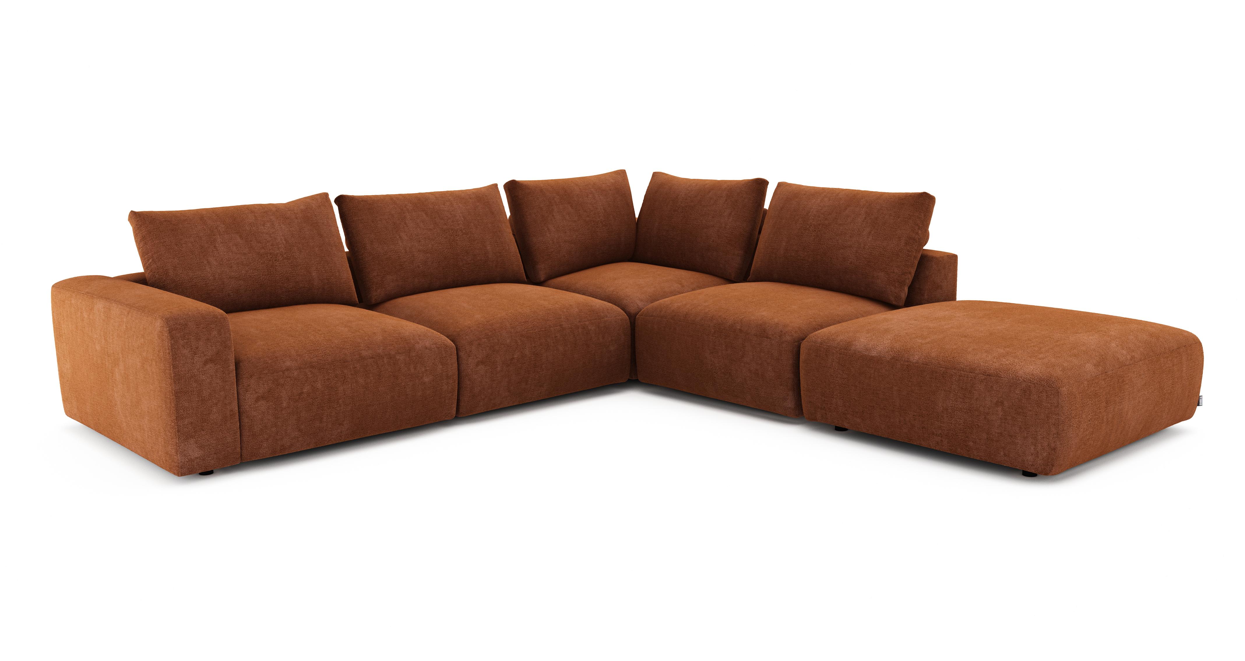 Left Hand Facing Arm 5 Piece Open End Corner Sofa