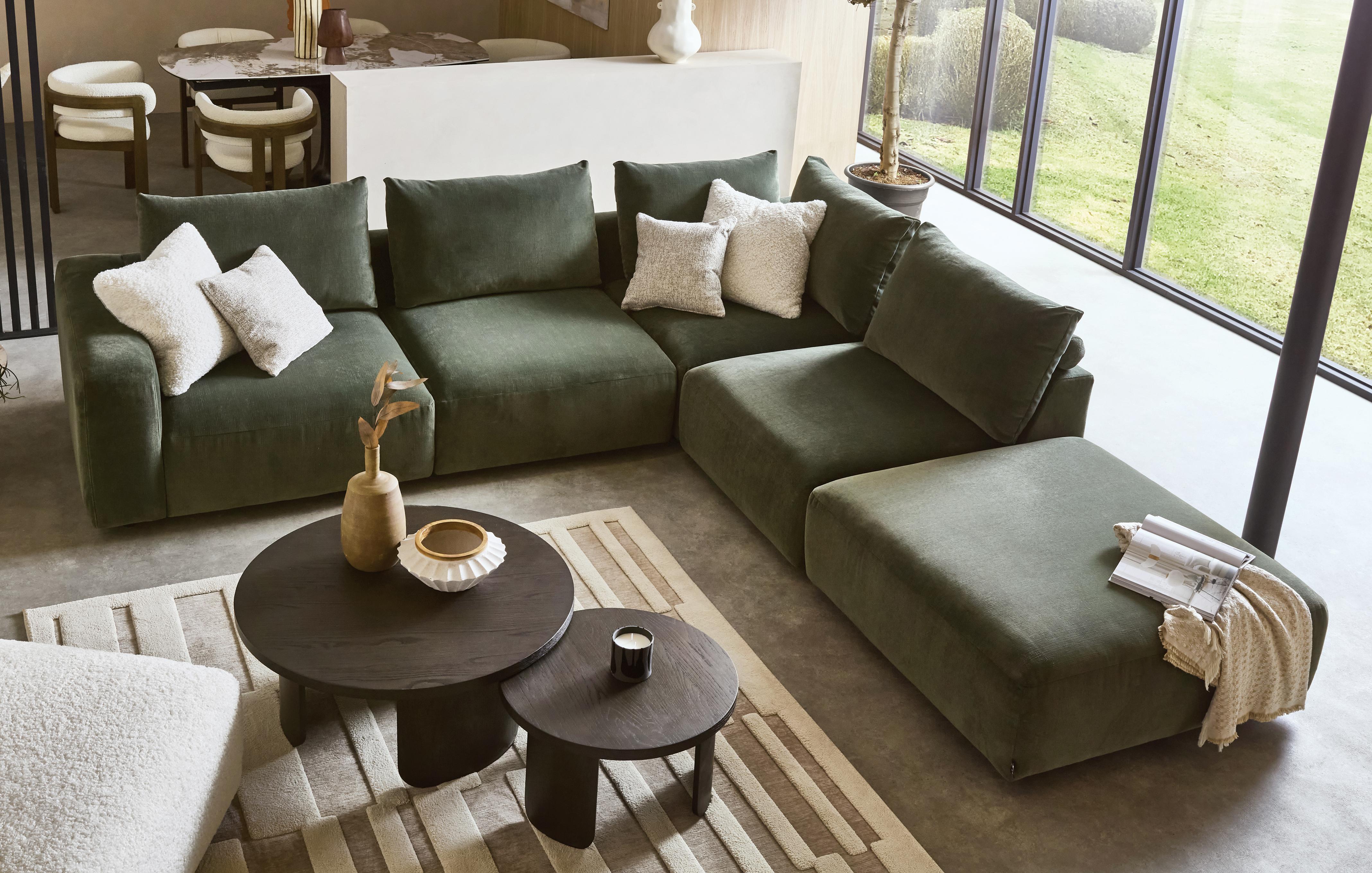 Left Hand Facing Arm 5 Piece Open End Corner Sofa