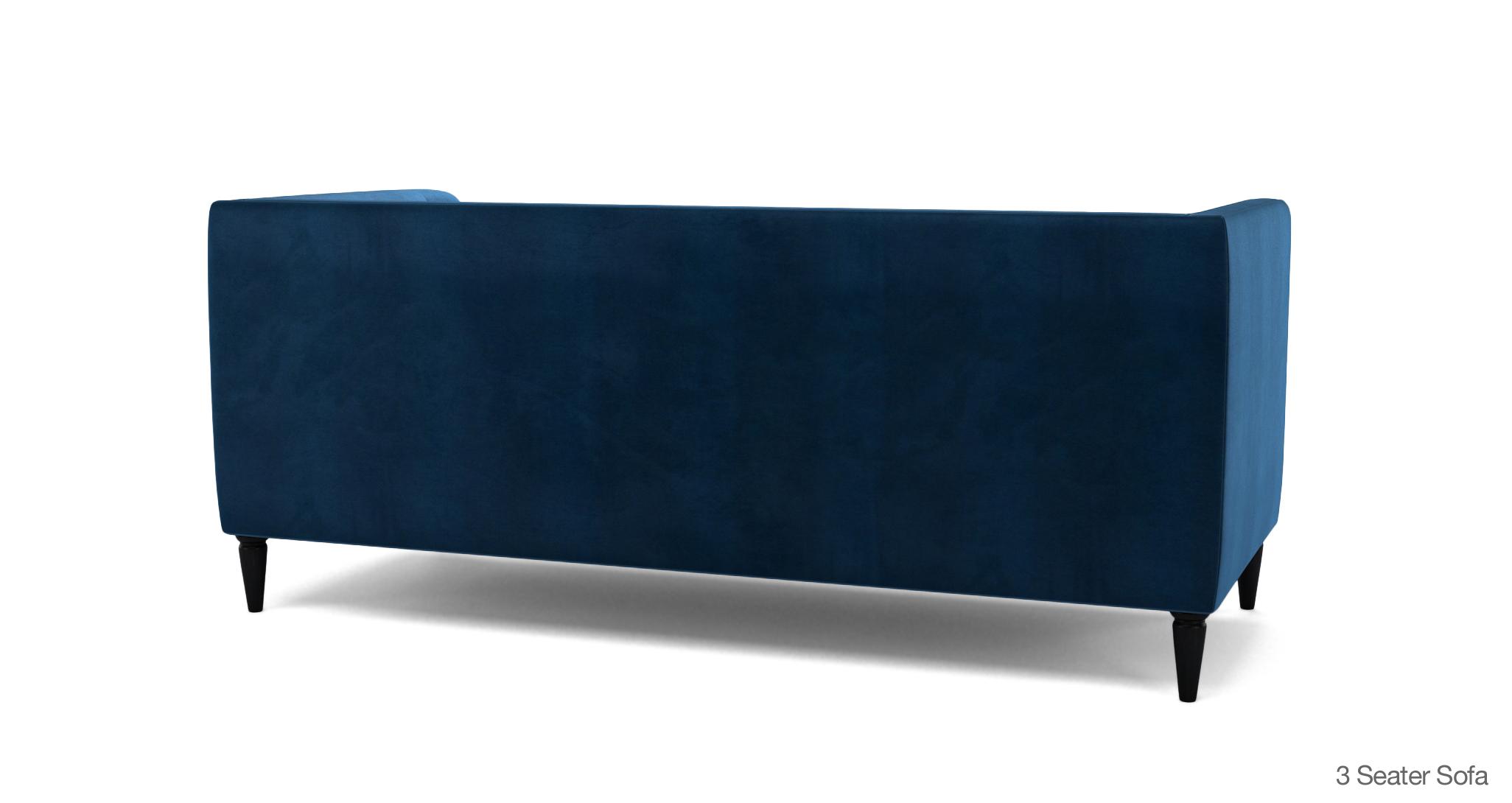 Indigo blue on sale velvet sofa