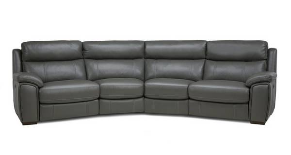 Piece Curved Power Recliner, Leather Curved Sofa