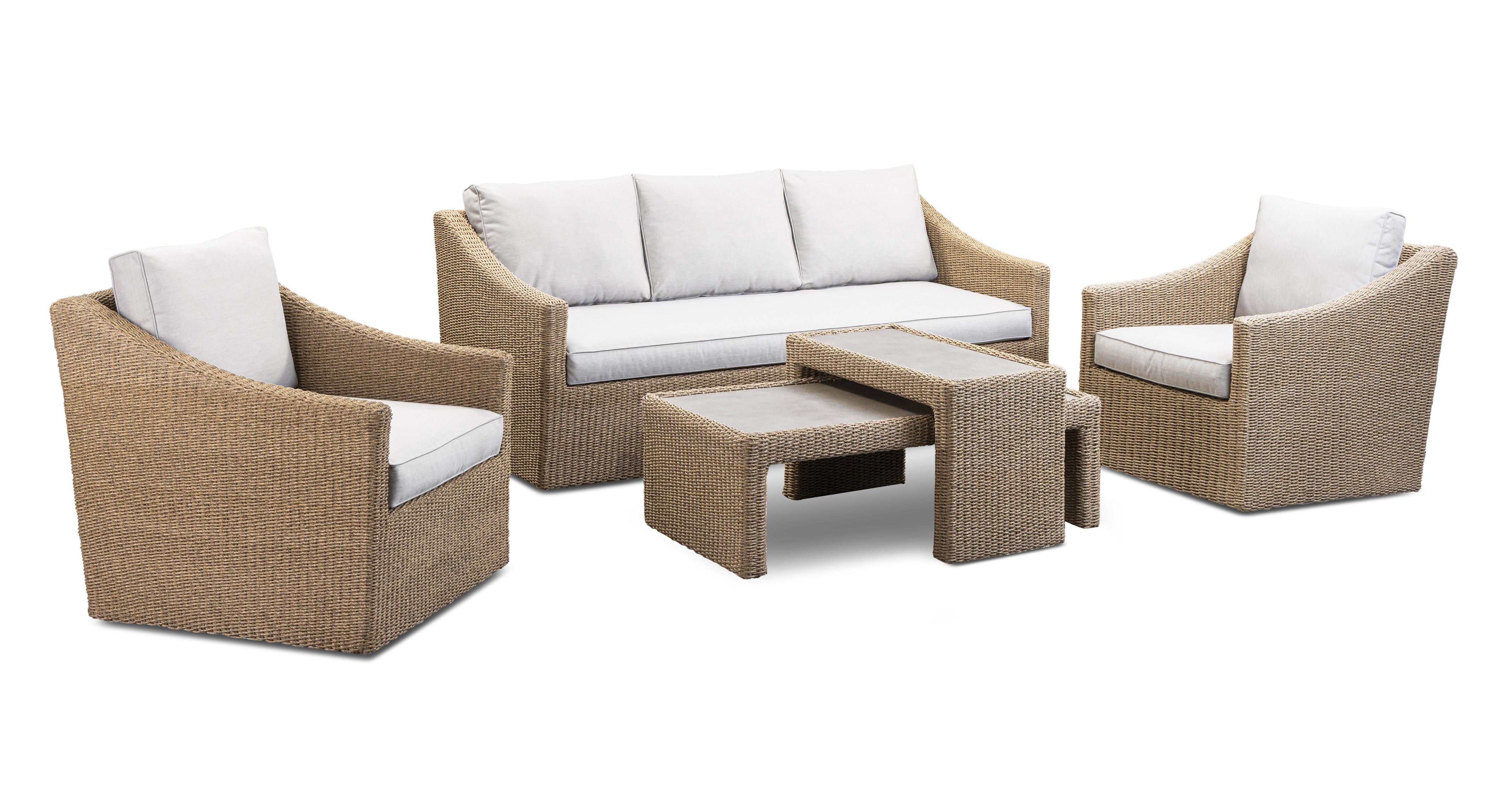 3 Seater Sofa, 2 Armchairs & Nesting Coffee Table