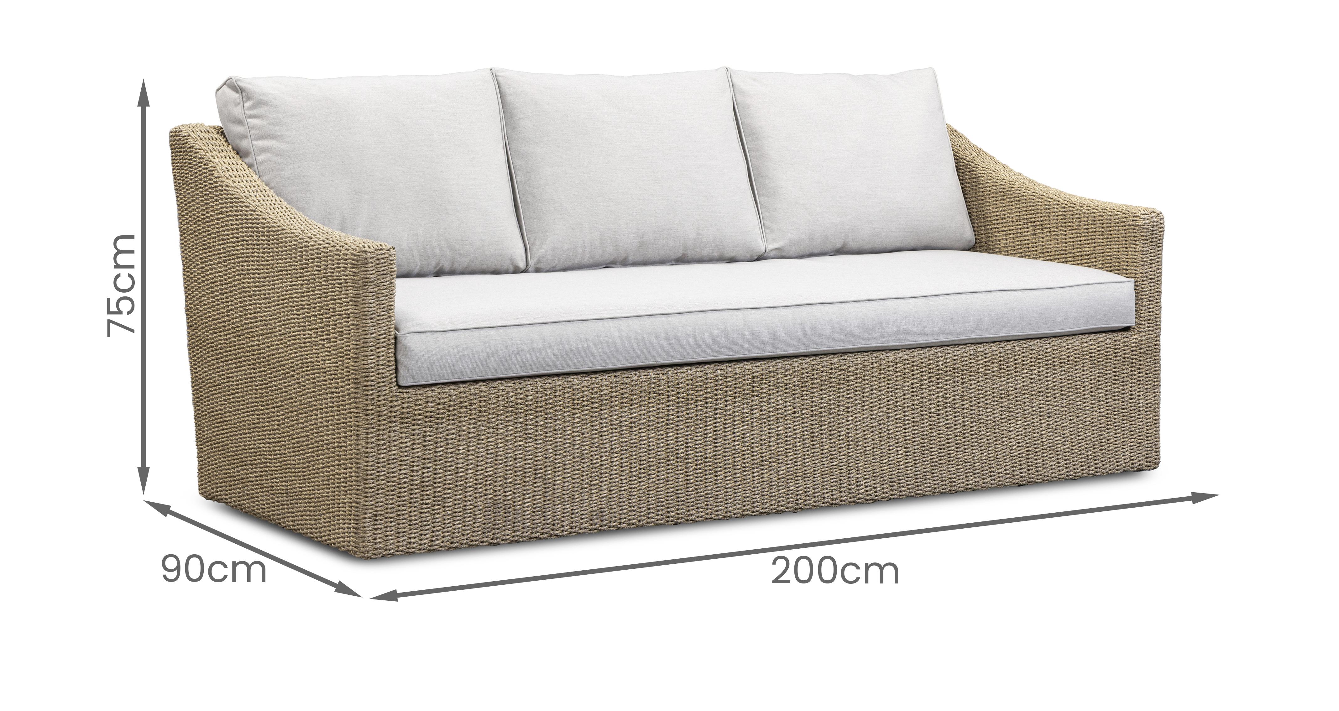 Naxos 3 Seater Sofa, 2 Armchairs & Nesting Coffee Table in Naxos Grey
