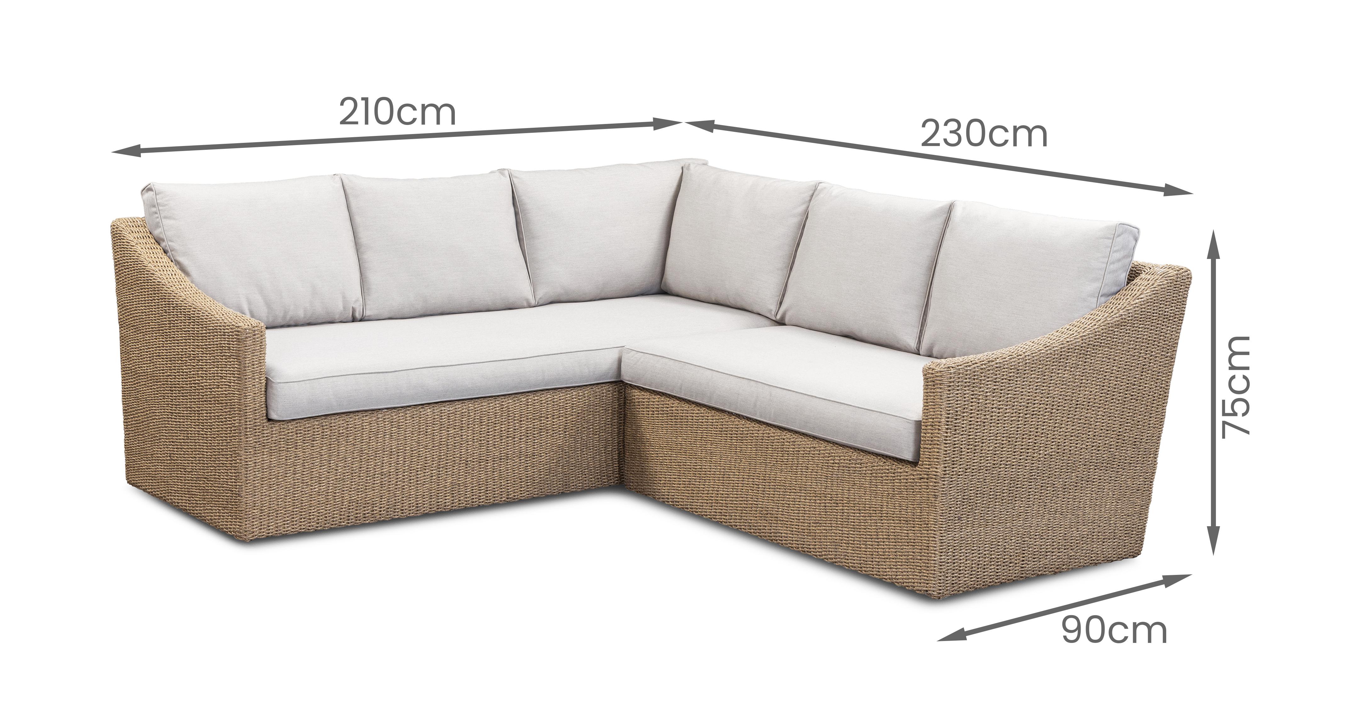 Naxos 5 Seater Corner Sofa & Nesting Coffee Table in Naxos Grey