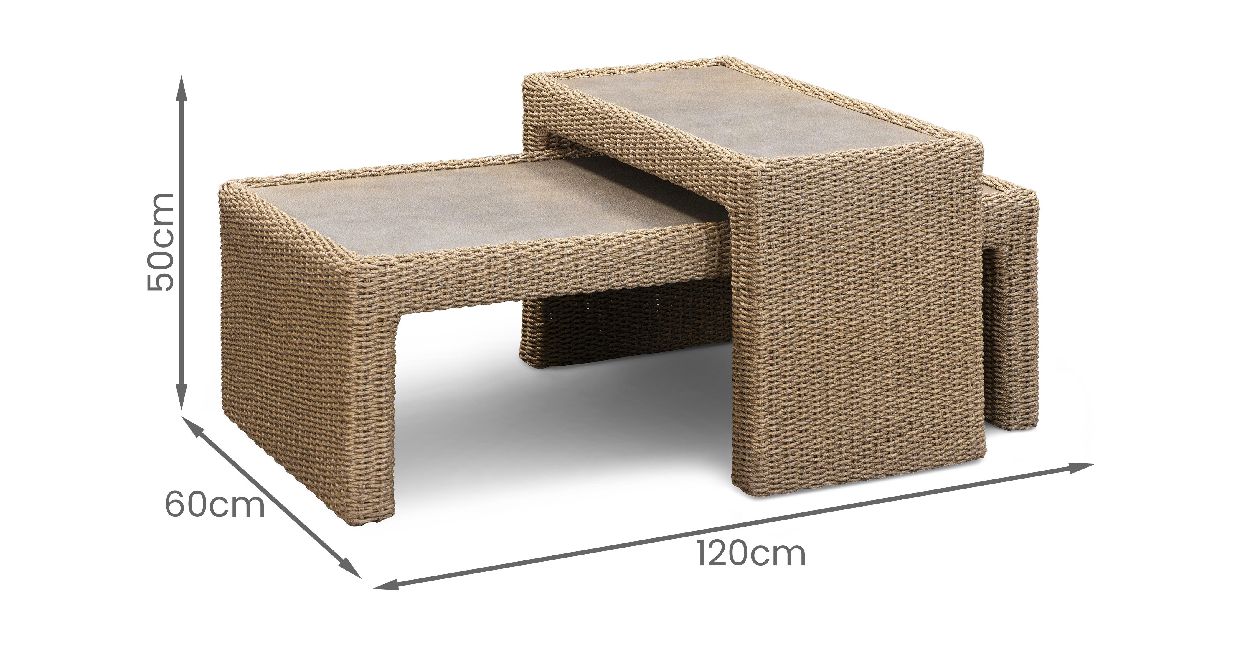 Naxos 5 Seater Corner Sofa & Nesting Coffee Table in Naxos Grey