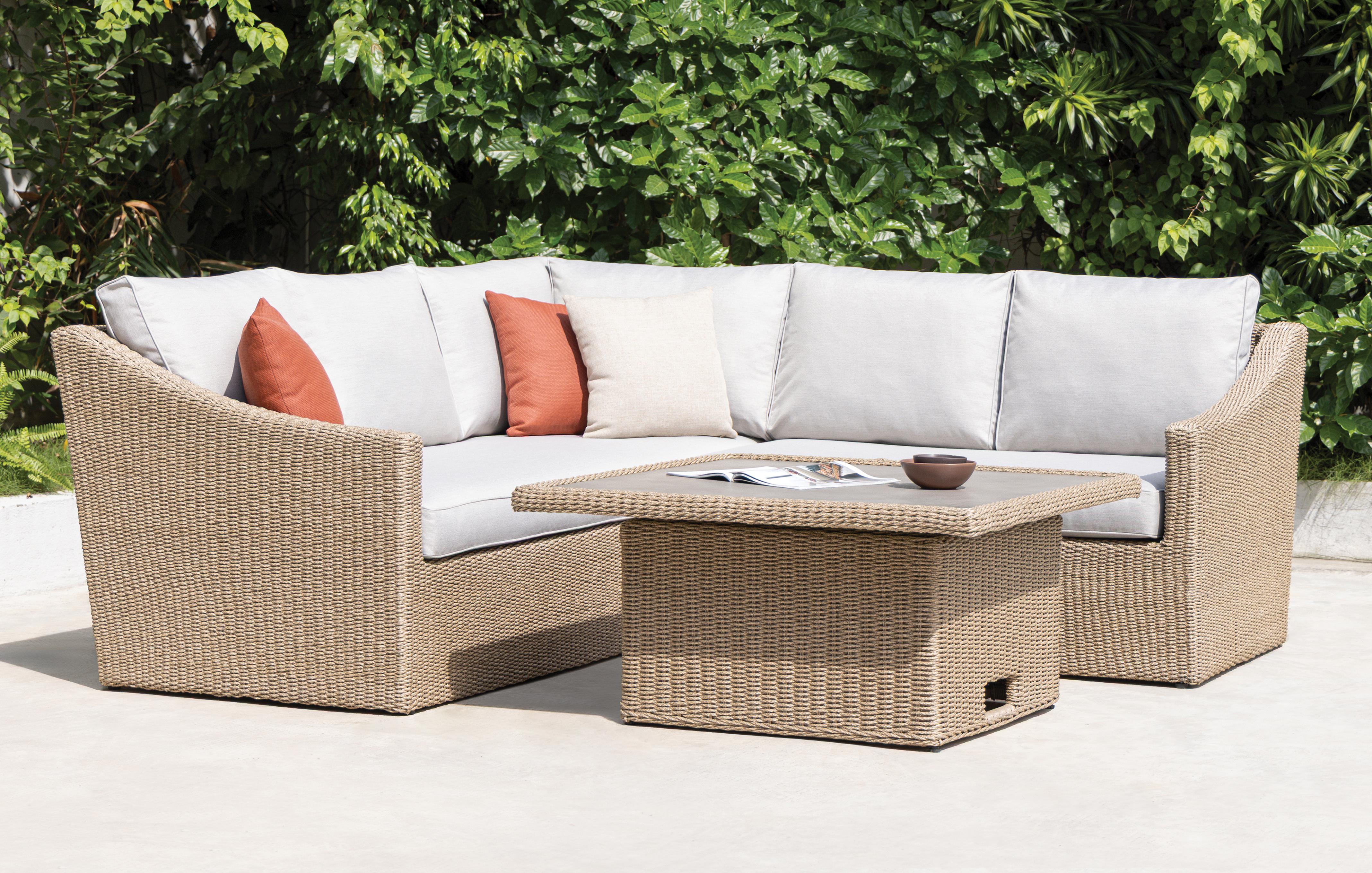 5 Seater Corner Sofa & Rising Table