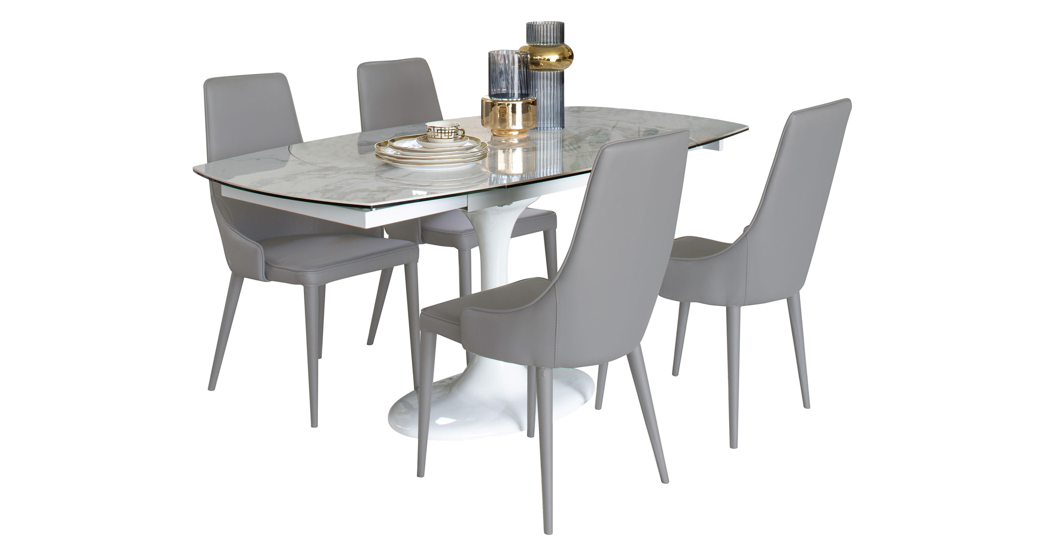 Dfs marble dining table deals and chairs