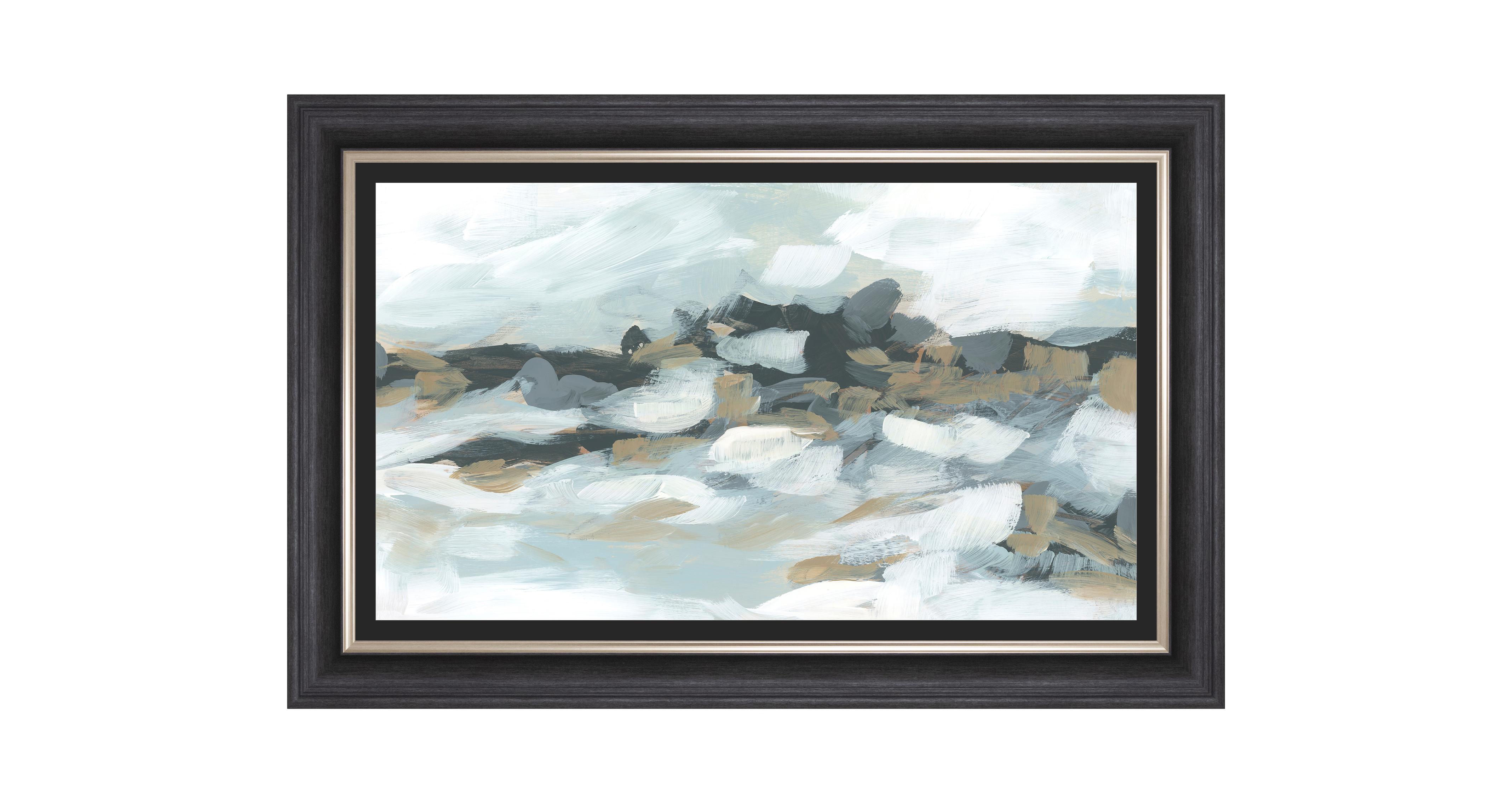 Neutral Abstract Framed Art Work 74 Cmx 114 Cm | DFS