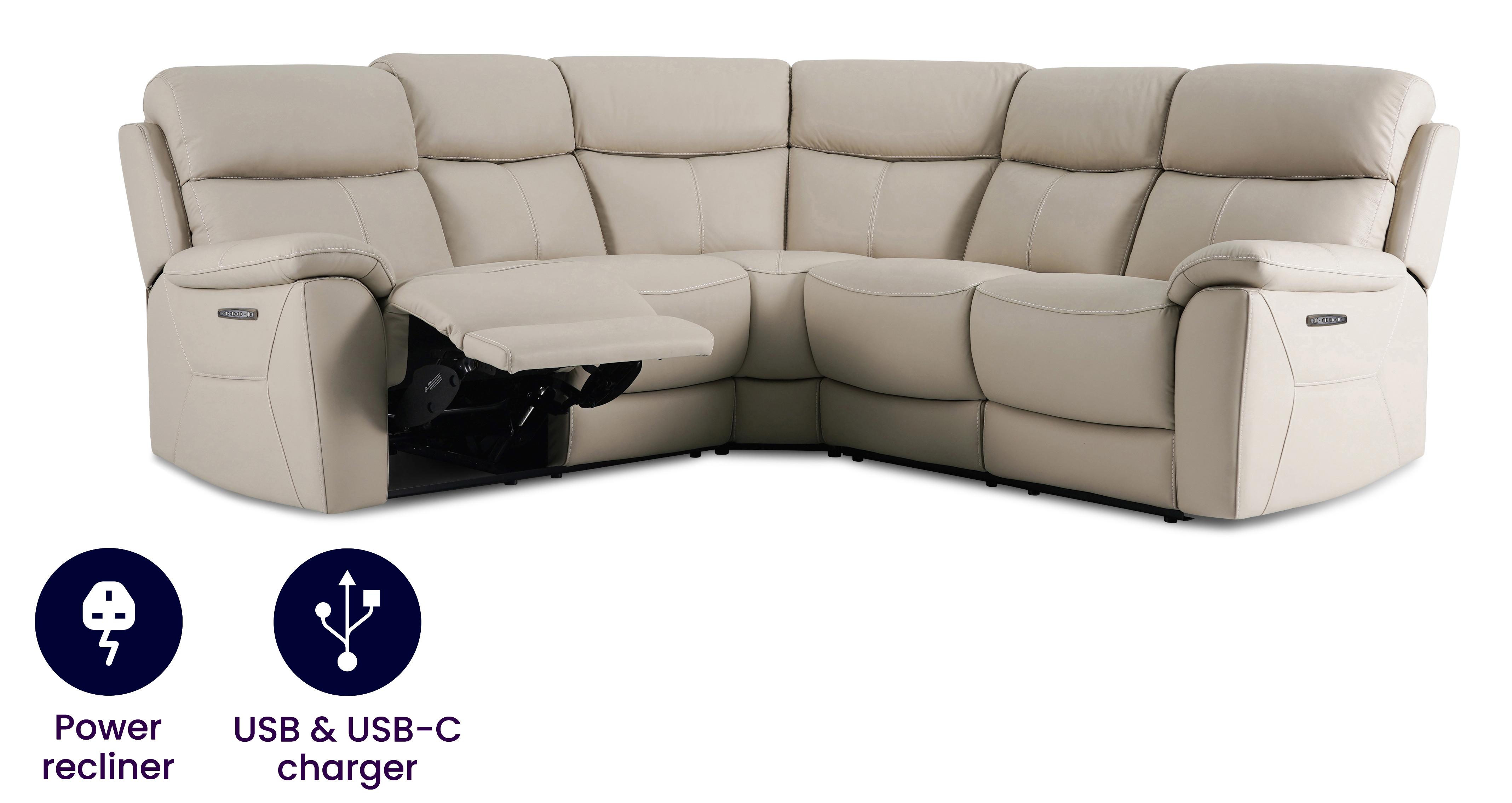 2 Corner 2 Power Recliner with Lumbar & Power Headrests