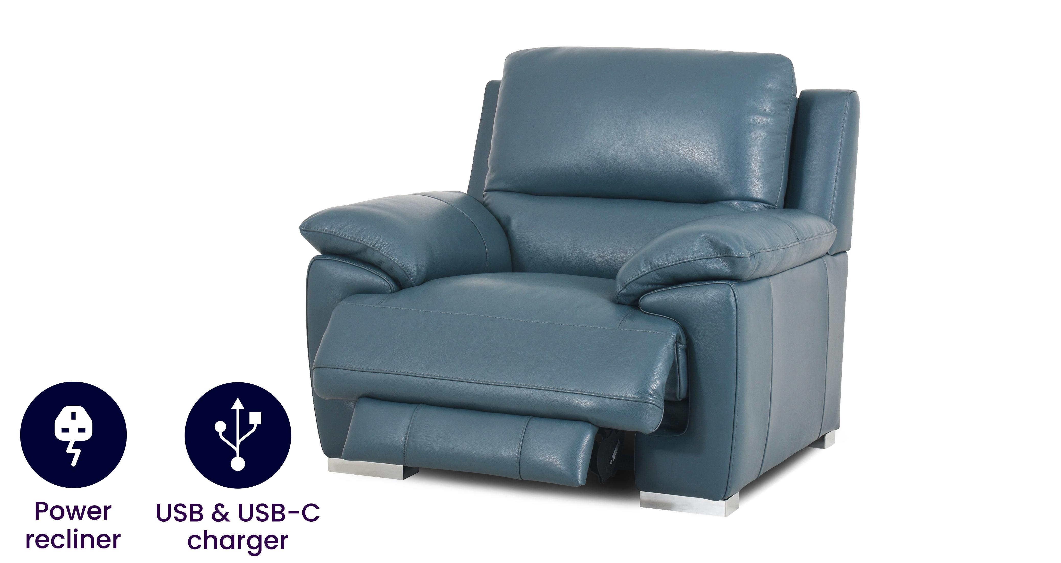 Falcon power recliner store with power headrest