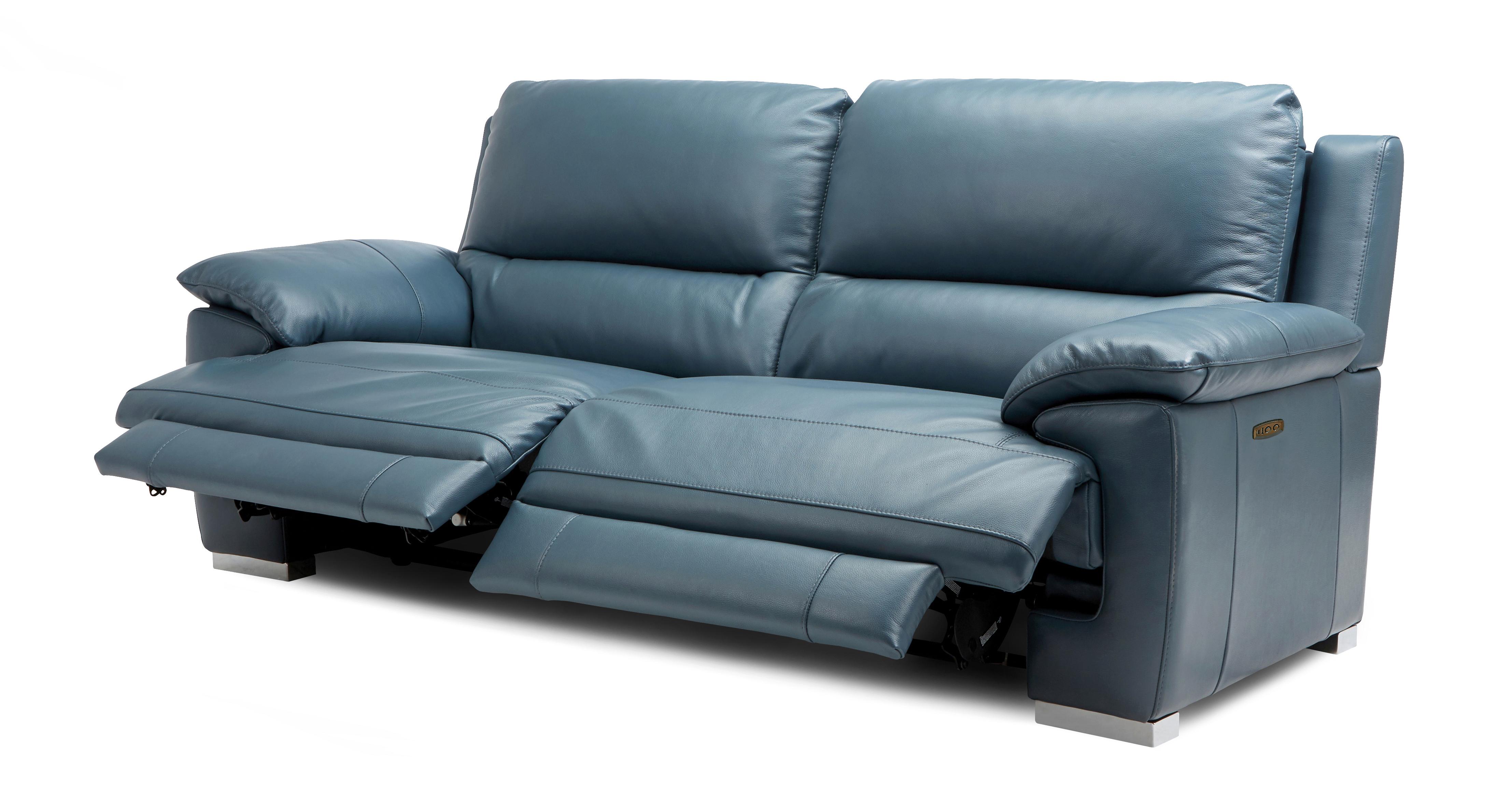 New-falcon 3 Seater Power Plus Recliner in New Club Denim Blue