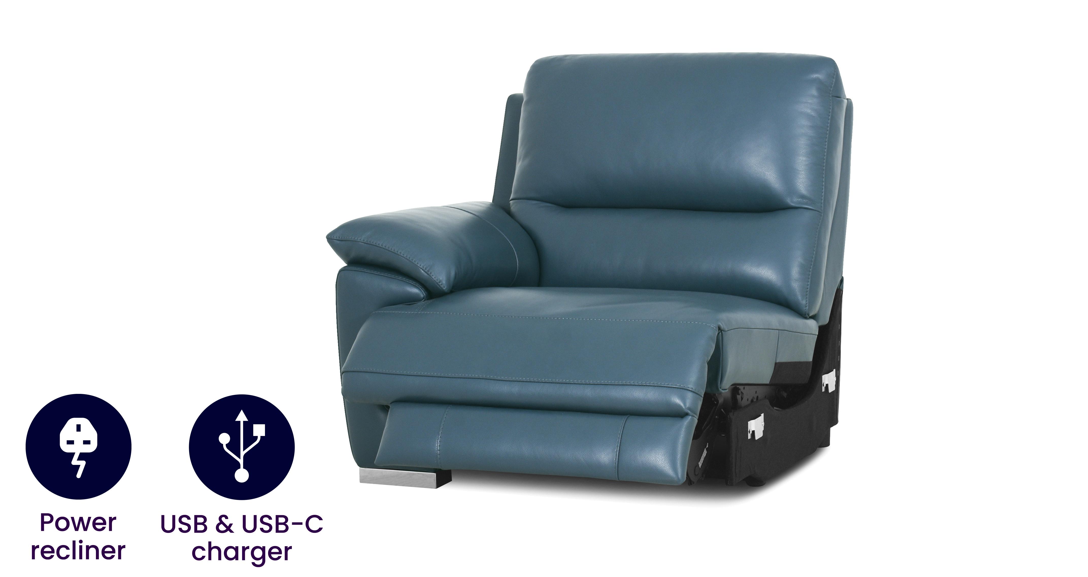 New Falcon Left Hand Facing 1 Arm 1 Seat Power Recliner Unit | DFS