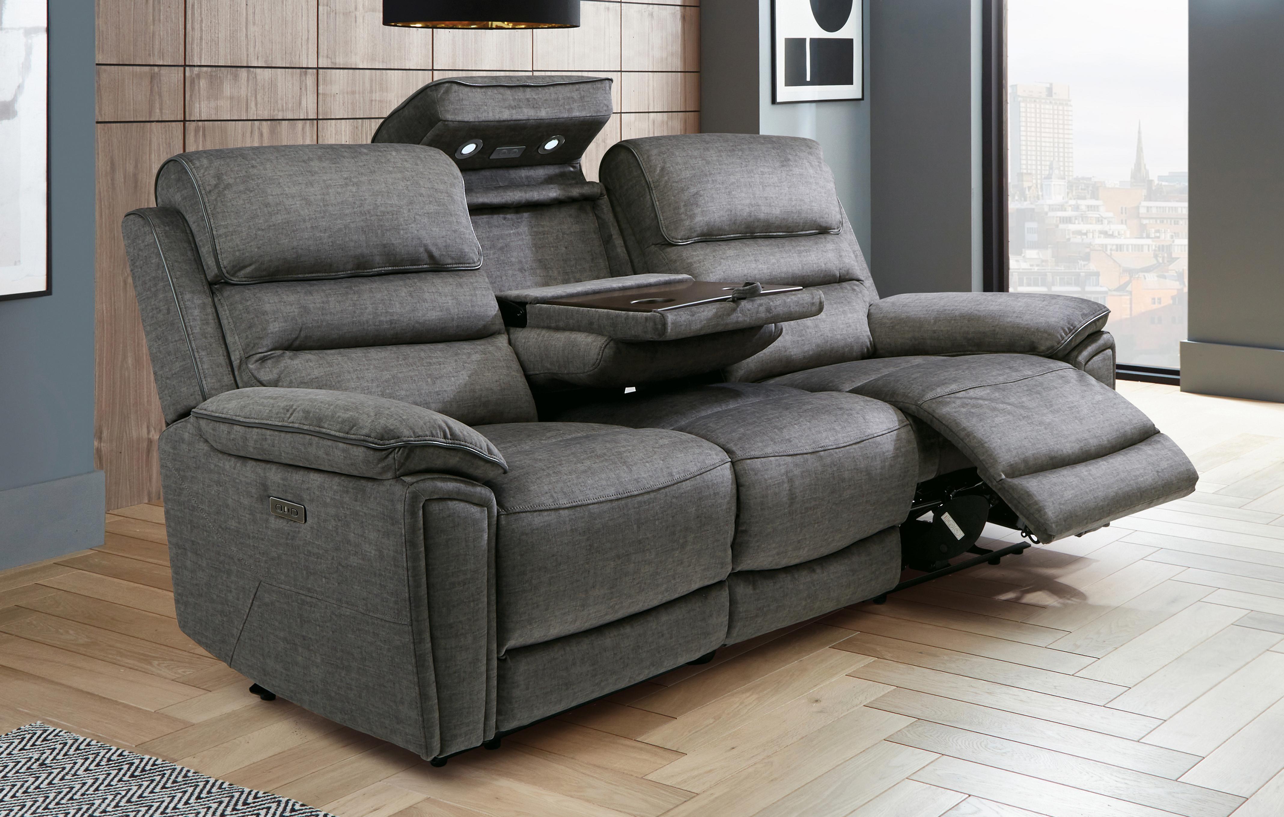 3 Seater Power Recliner and Table