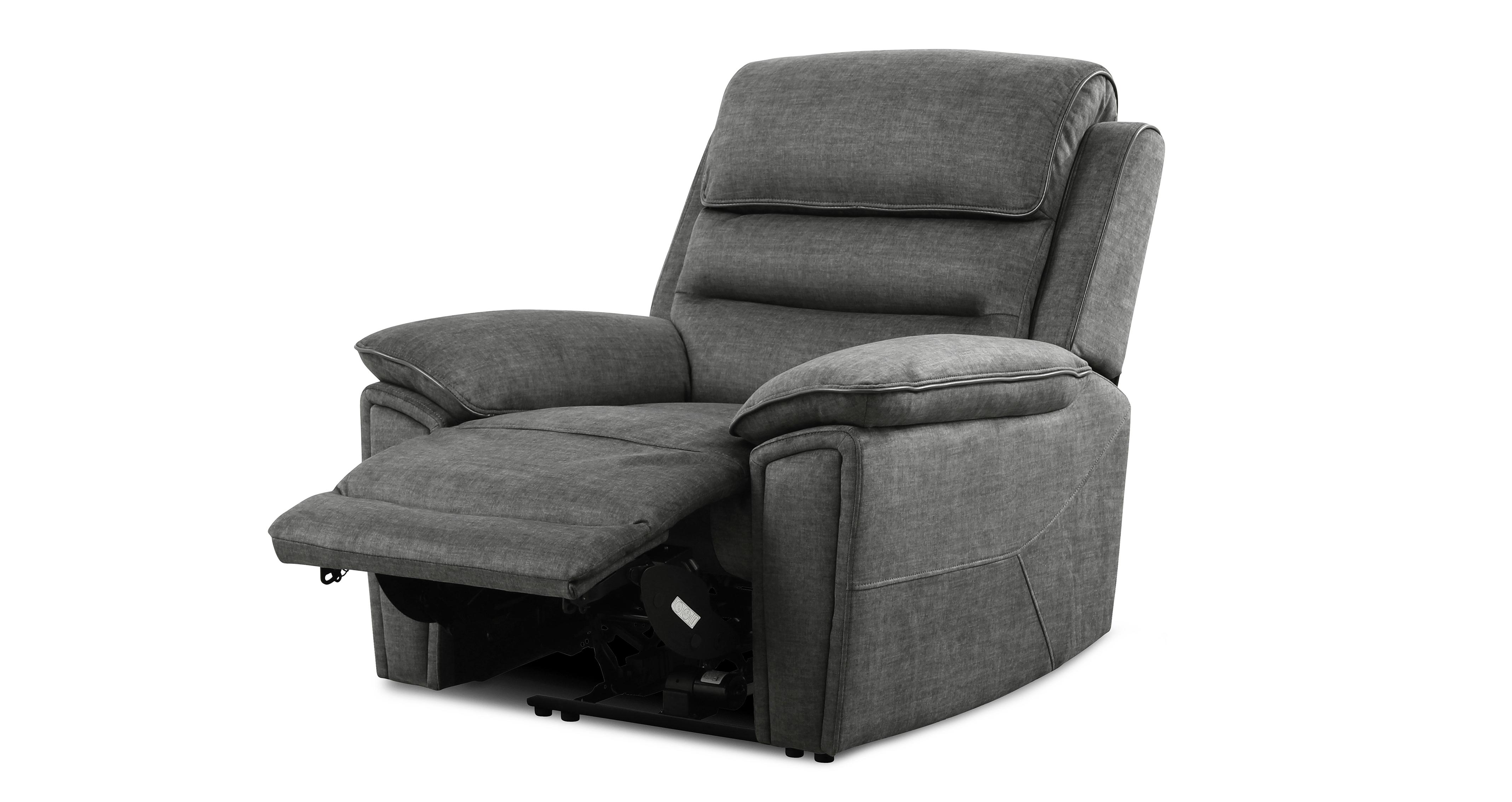 New-lawson-express Power Recliner Chair in Lawson Express Fabric Grey