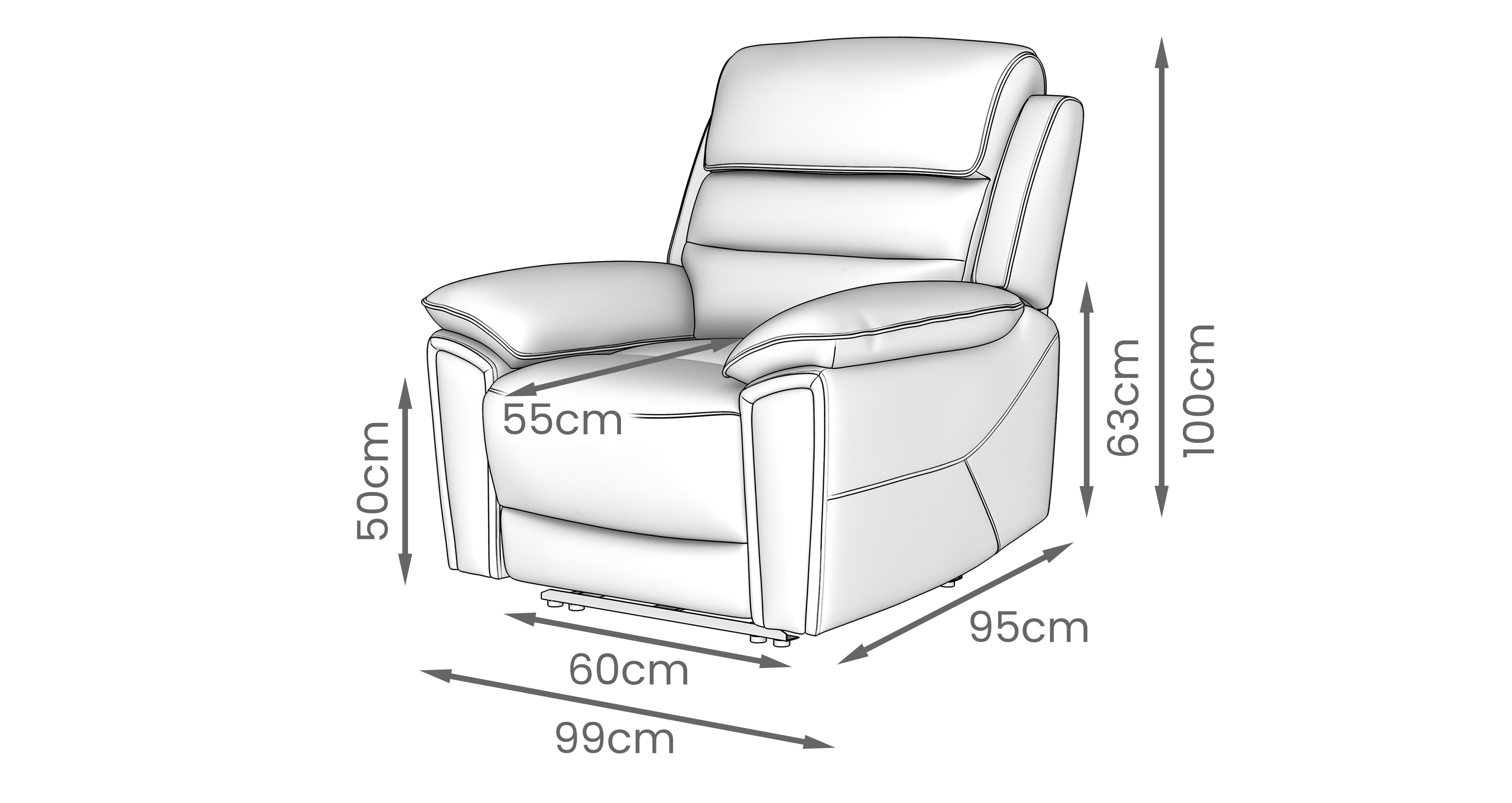 New-lawson-express Power Recliner Chair in Lawson Express Fabric Grey