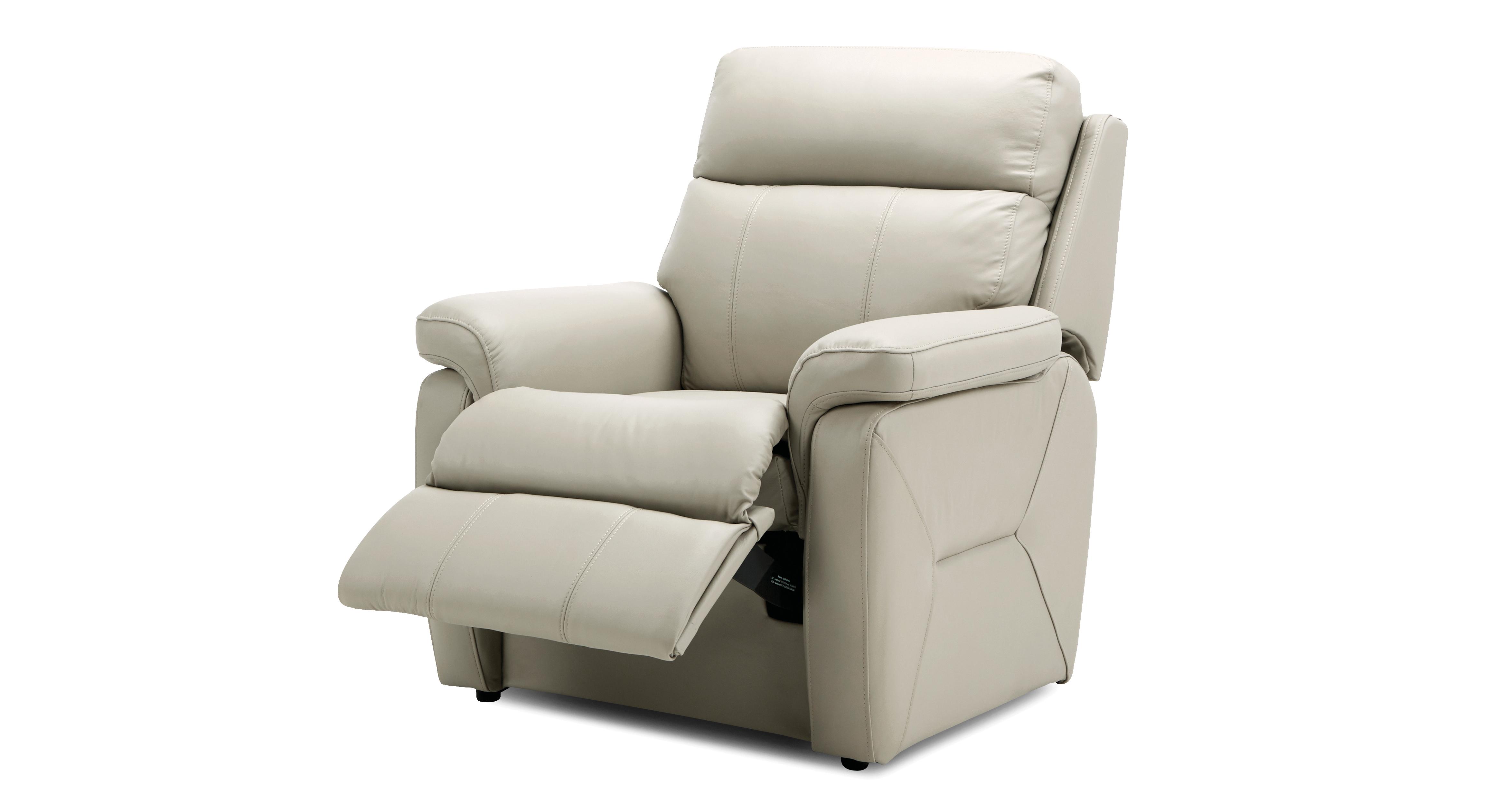 Brown leather deals recliner chair dfs