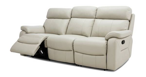 New Navona 3 Seater Manual Recliner Dfs, Dfs Leather Sofas White