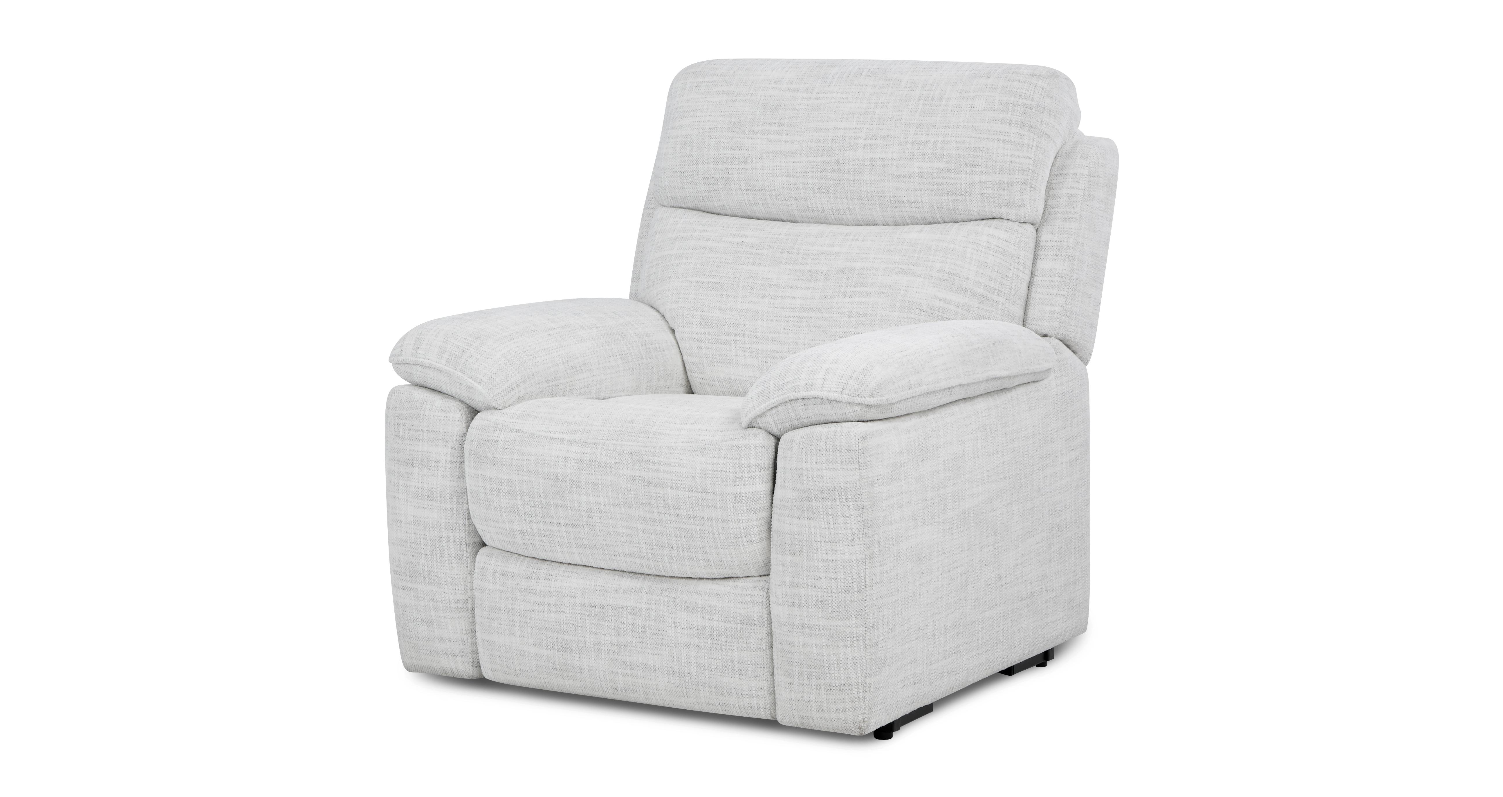 Newsome Lift and Rise Power Recliner Chair in Kingham Fabric Frost