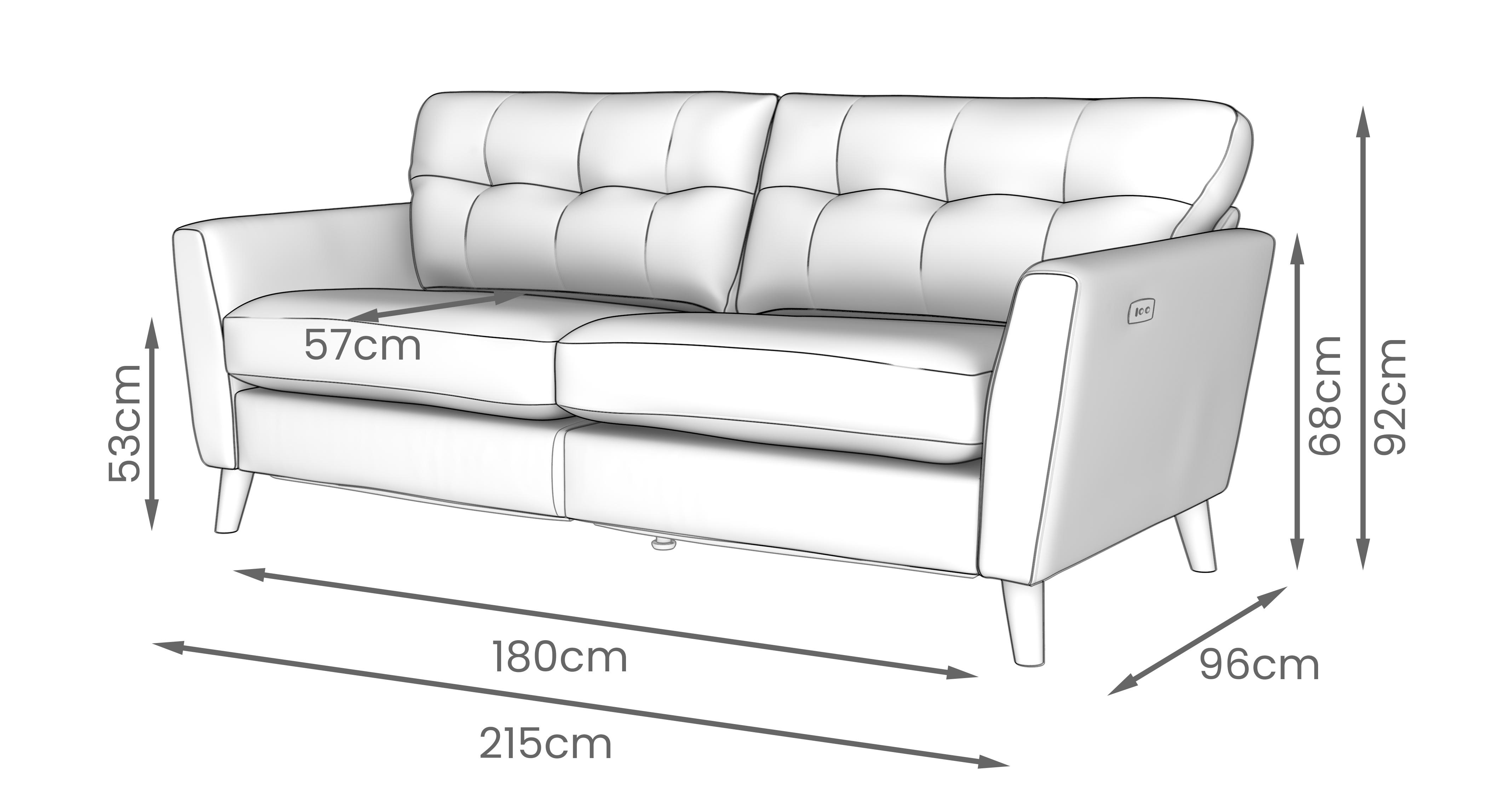 New-studio Boucle 3 Seat Motion Sofa in New Studio Boucle Navy with Light feet
