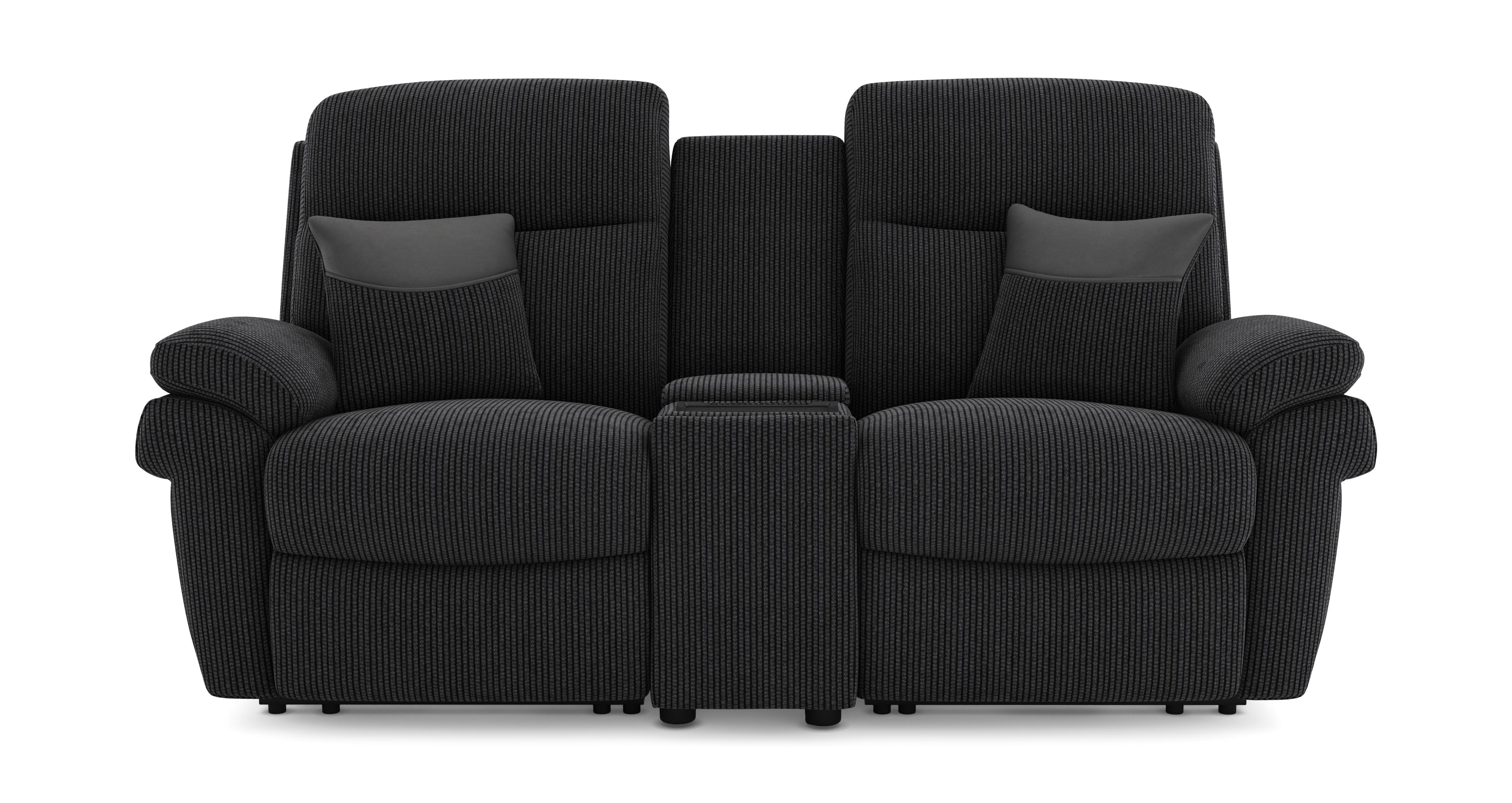 2 Seat Power Headrest Tilt, Lumbar Recliner & Console