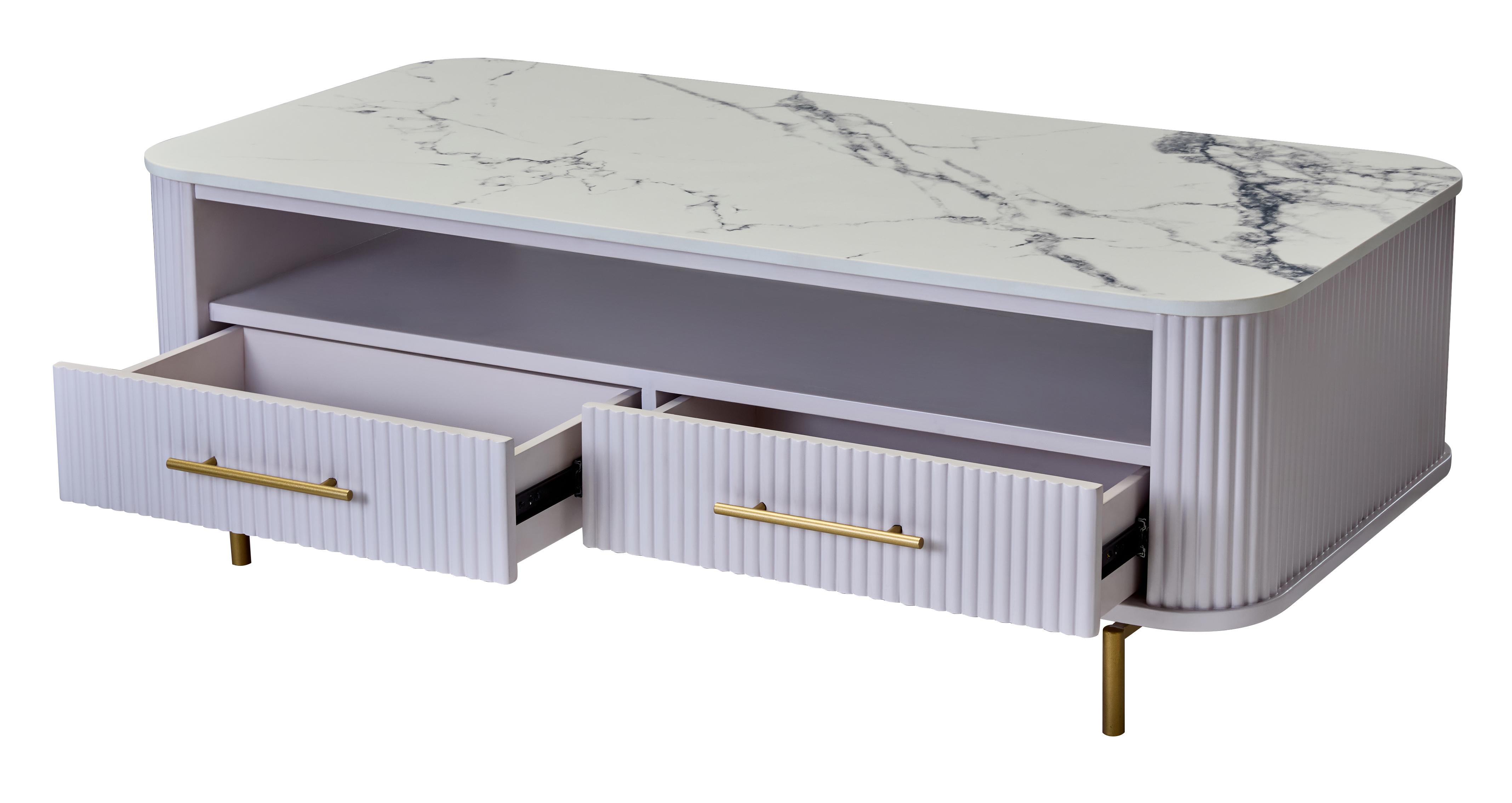 Nia Rectangular Coffee Table in Nia Painted Heather Grey