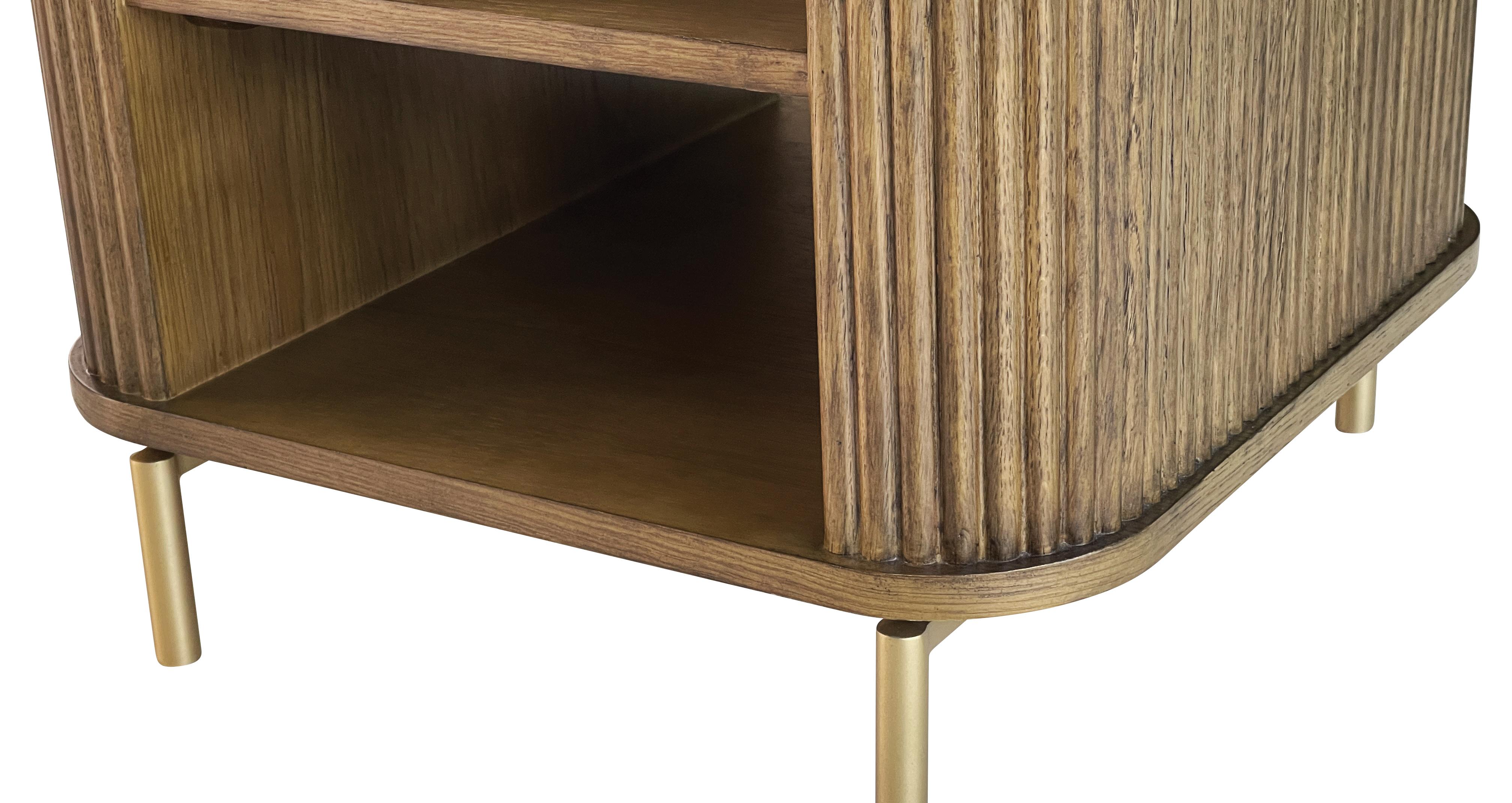Nia Square Side Table in Nia Smoke Oak Smoke Oak