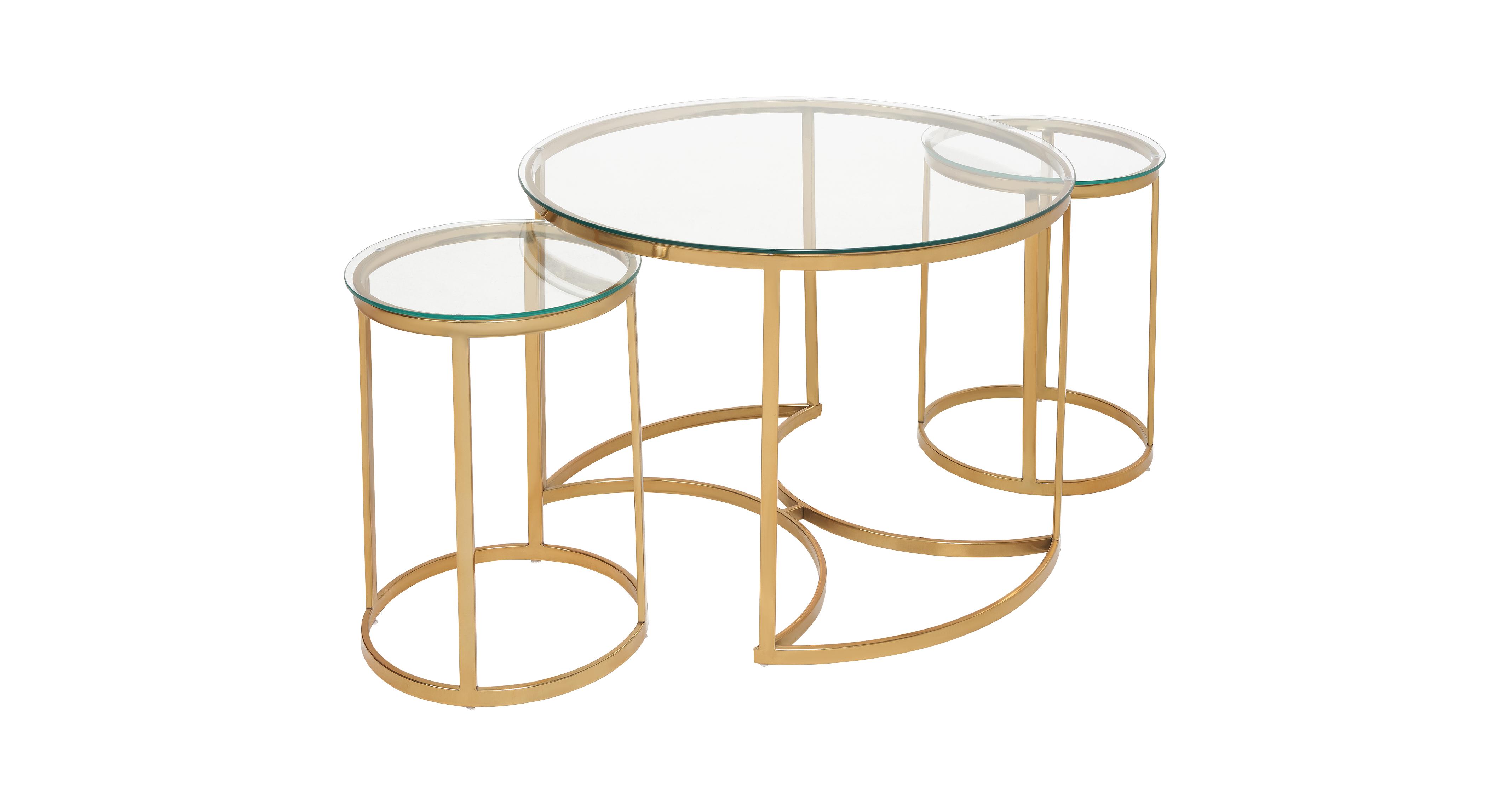 Nido Nest Of 3 Glass Coffee Tables DFS