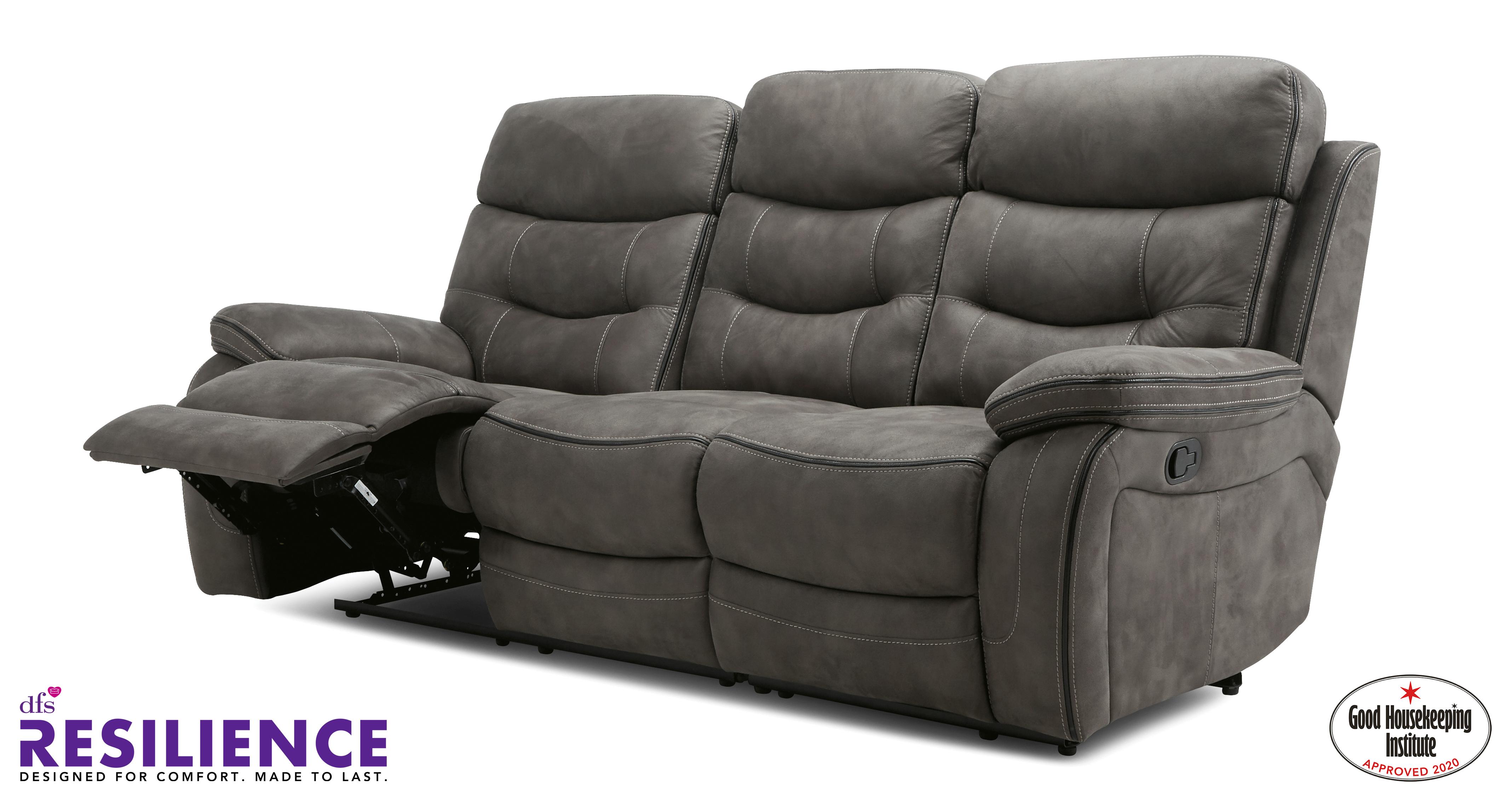 Noah Fabric 3 Seater Manual Recliner, How Much Fabric For A 3 Seater Sofa