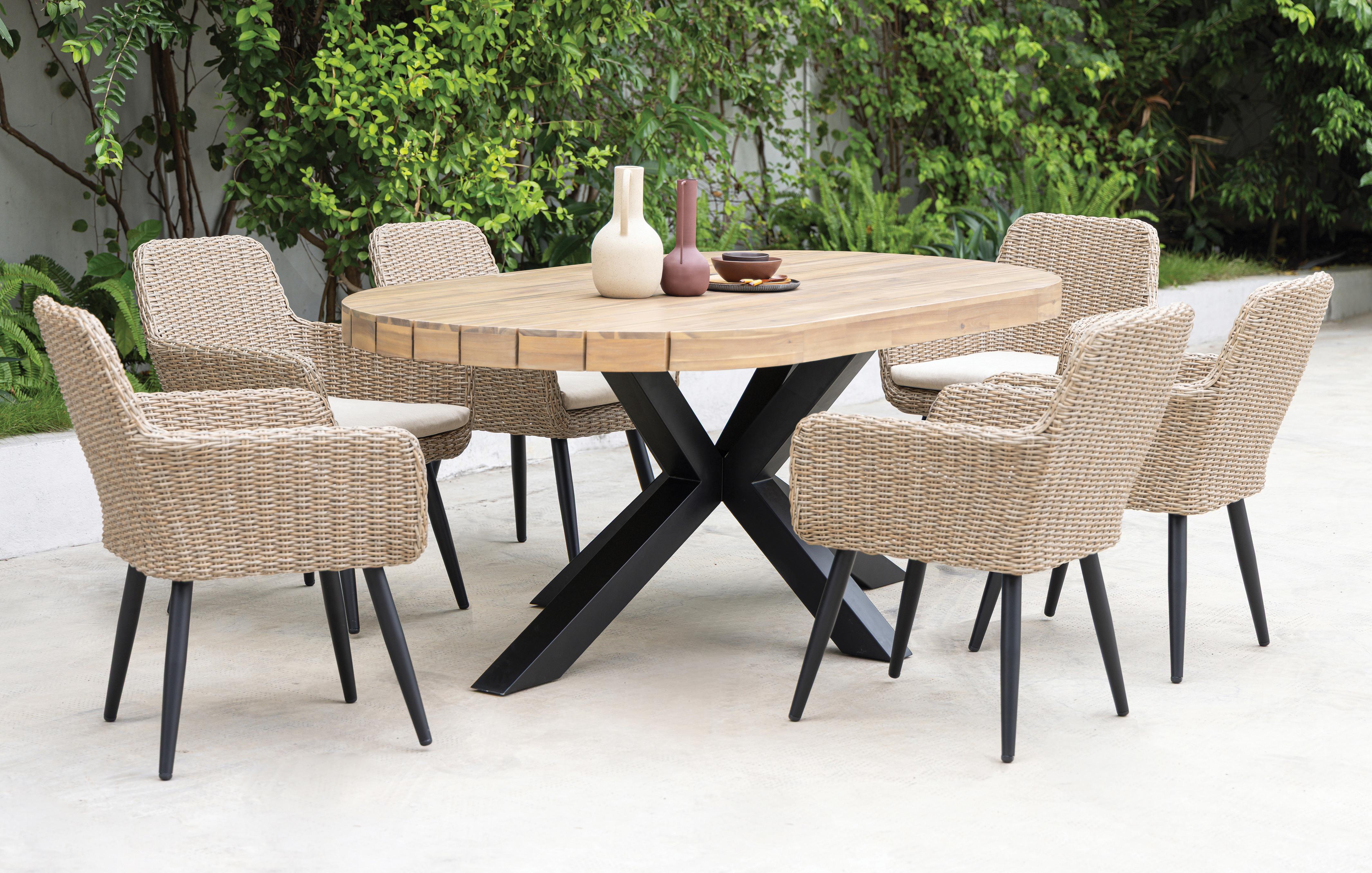 Oval Dining Table & 6 Dining Chairs