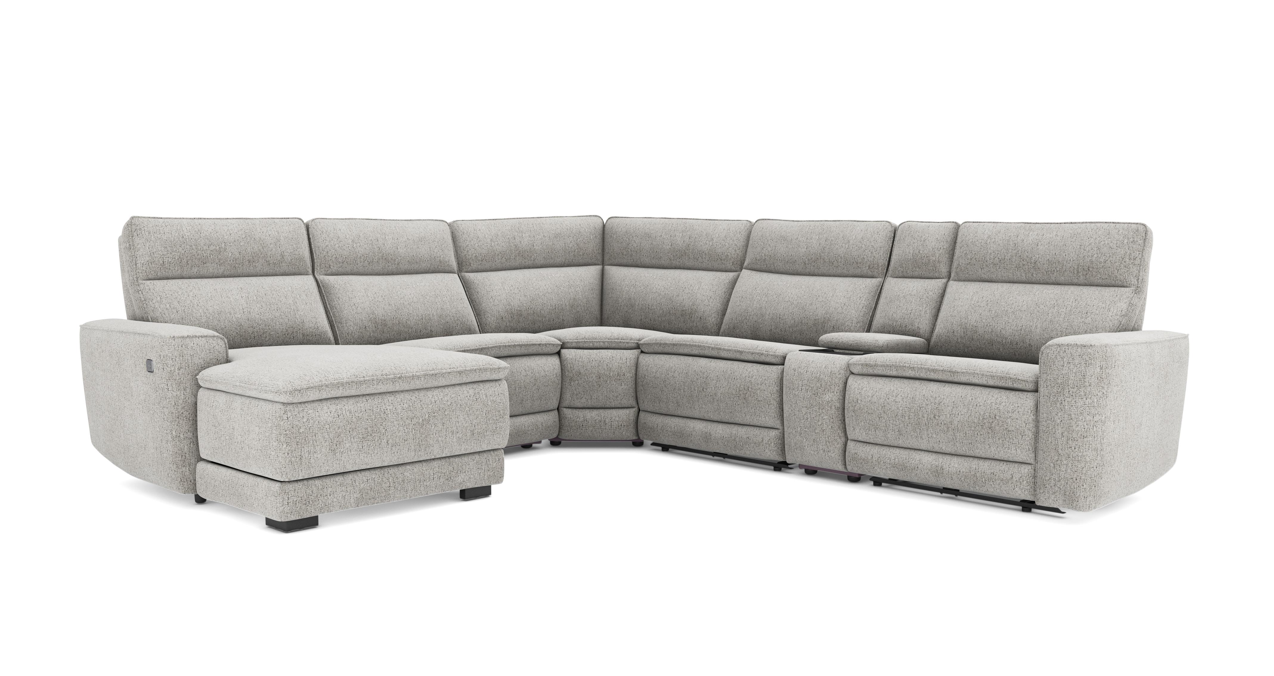Left Hand Facing Storage Chaise 2 Corner 2 With Drop Down Table & Console