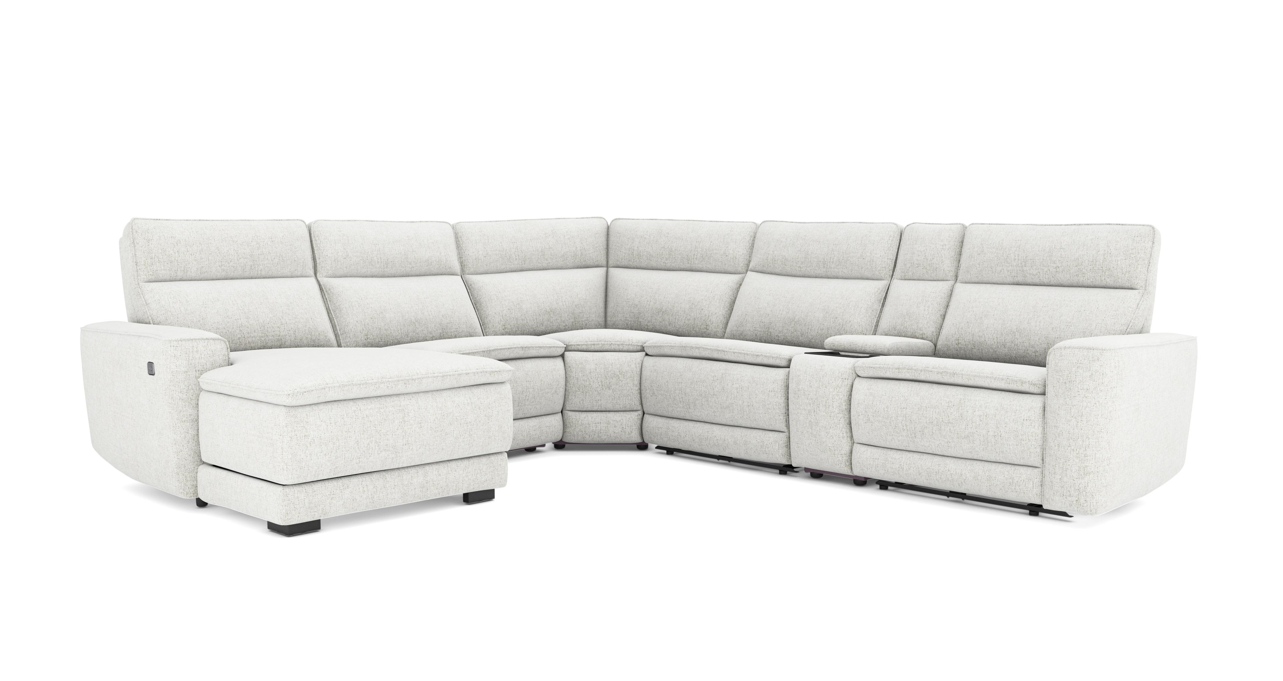 Left Hand Facing Storage Chaise 2 Corner 2 With Drop Down Table & Console