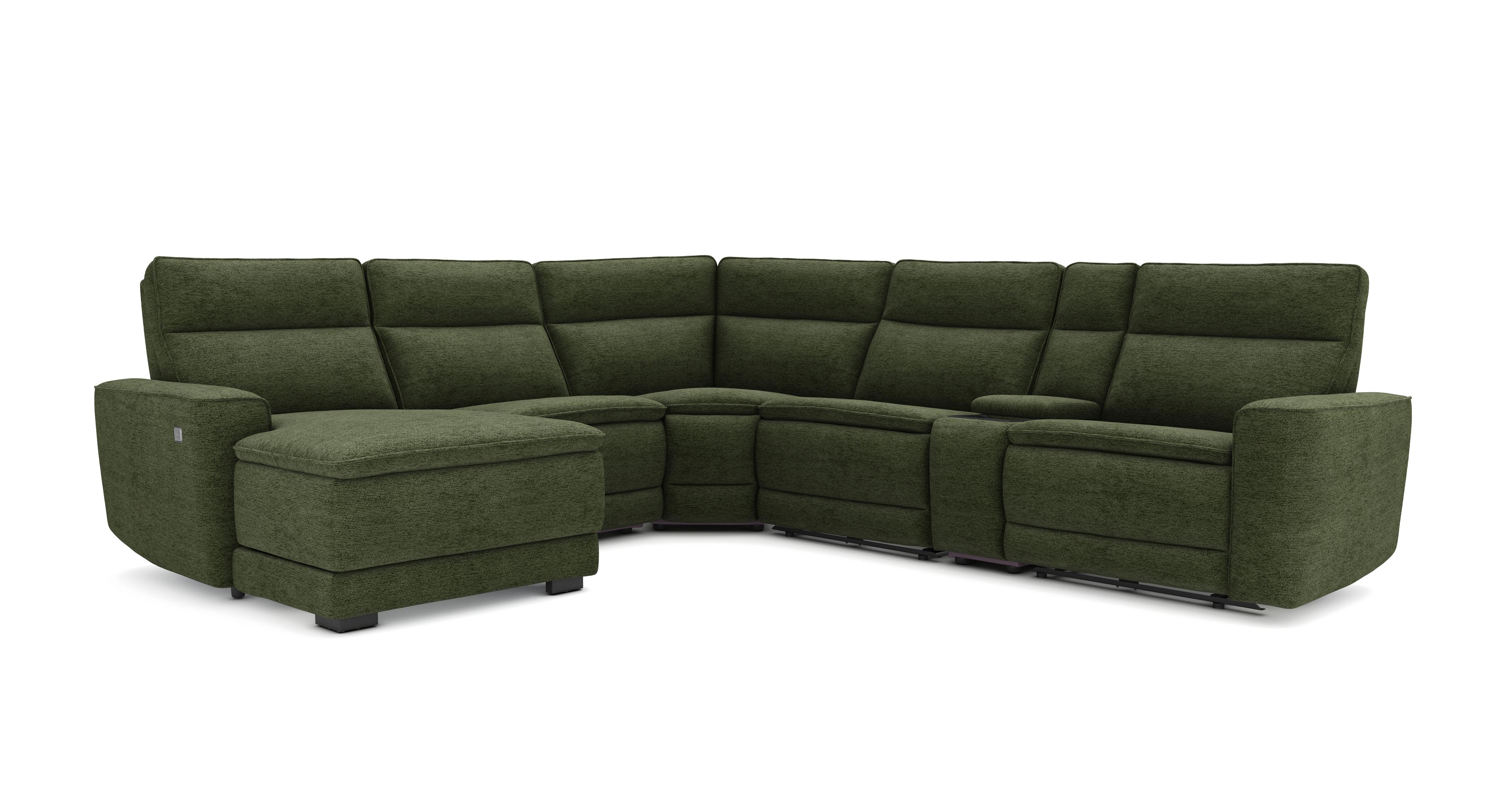 Left Hand Facing Storage Chaise 2 Corner 2 With Drop Down Table & Console