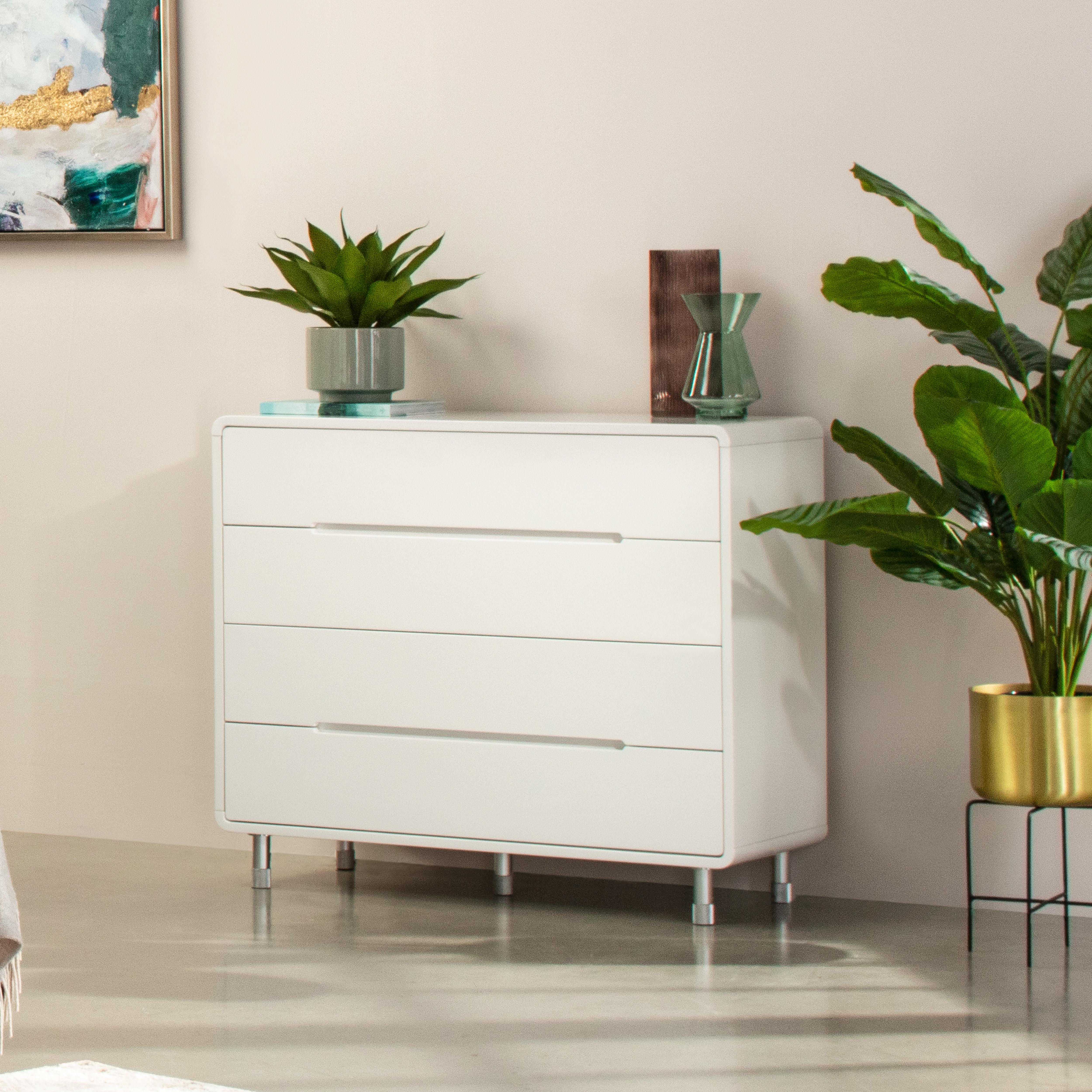 White vertical deals chest of drawers