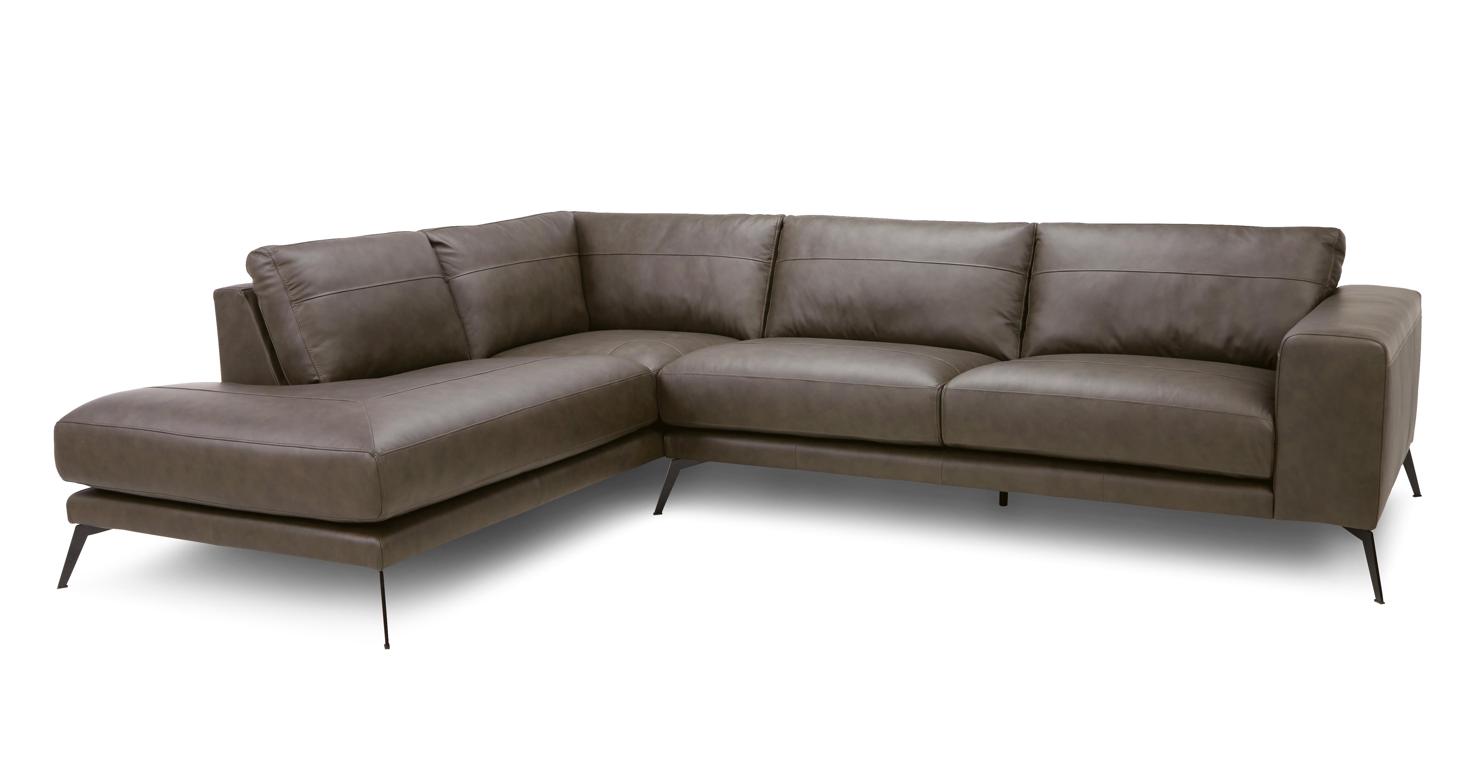 Dfs white leather on sale corner sofa