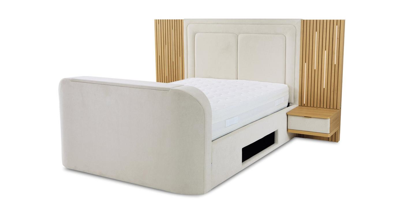 Double Ottoman TV Bedframe view 3