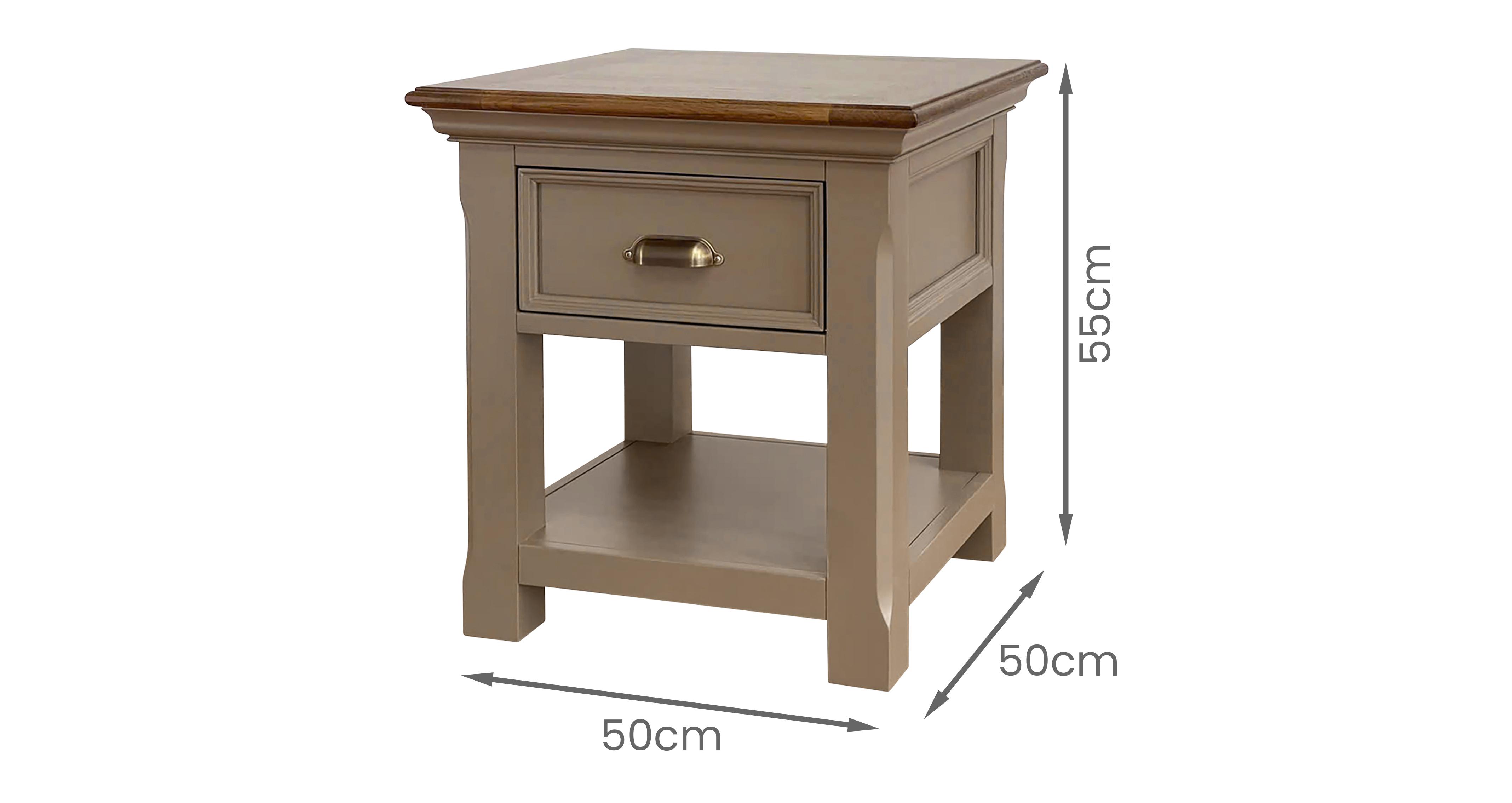 Oakham Lamp Table in Oakham Smoke