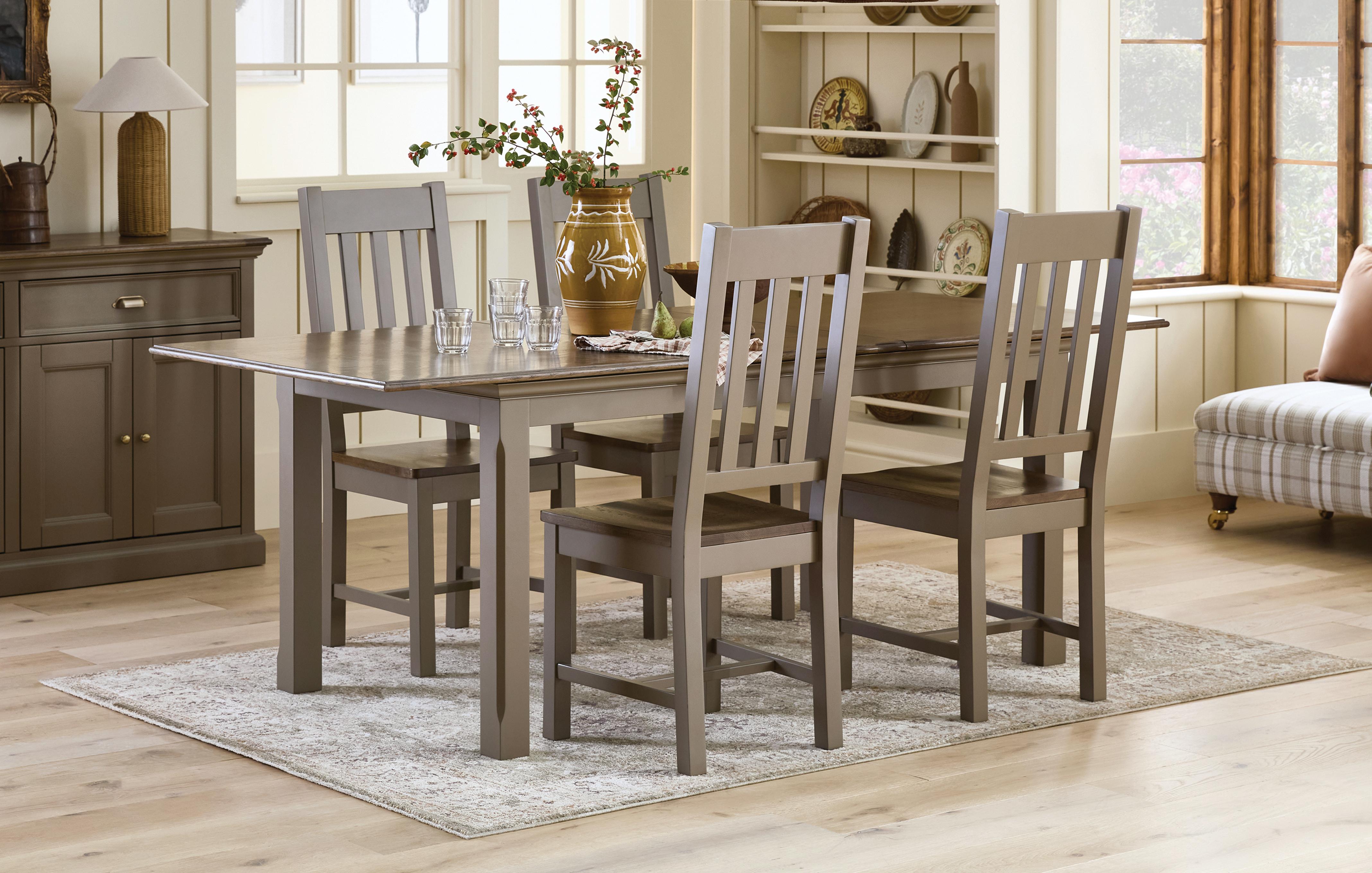 Extending Dining Table & 4 Dining Chairs