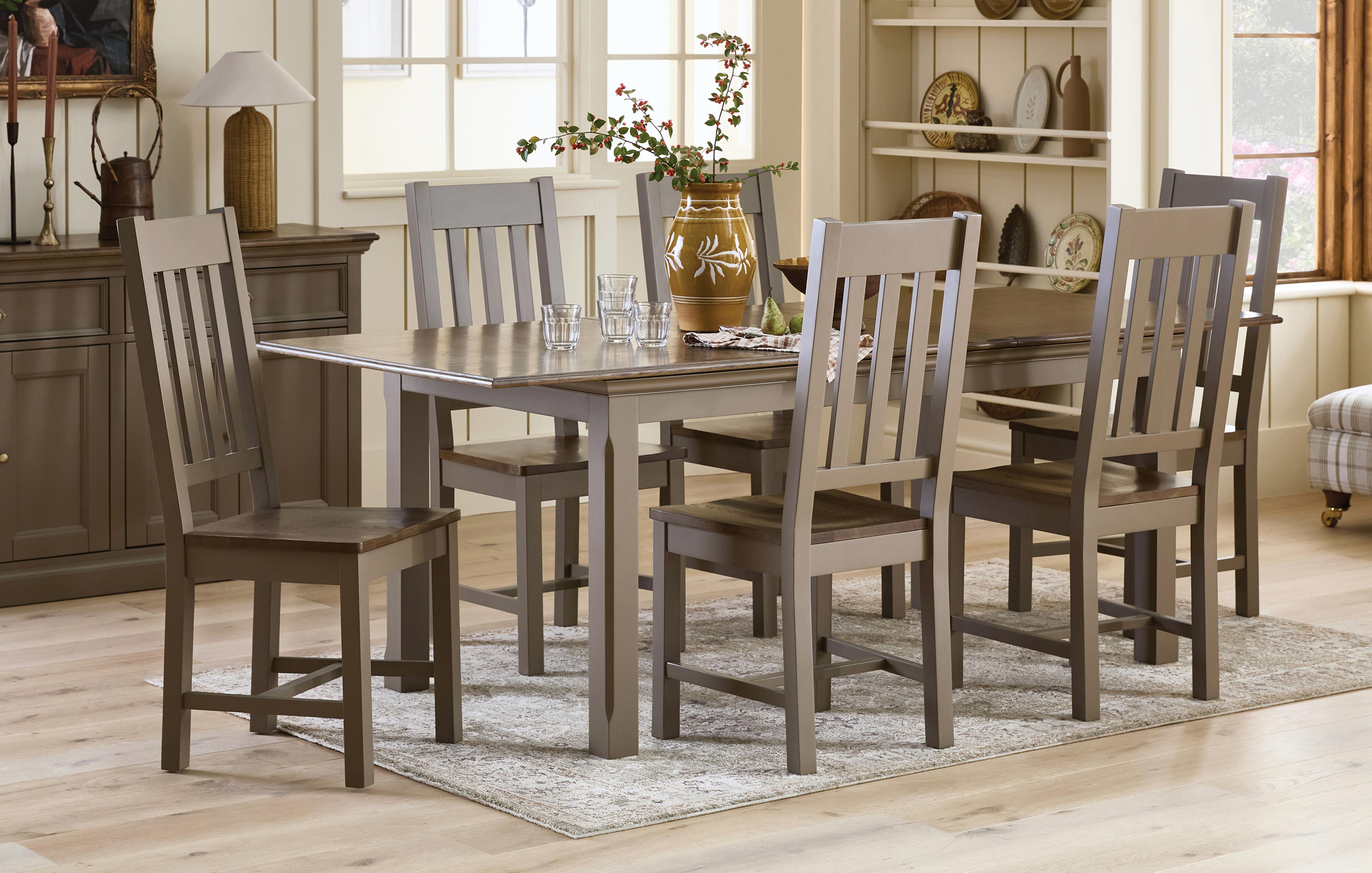 Extending Dining Table & 6 Dining Chairs