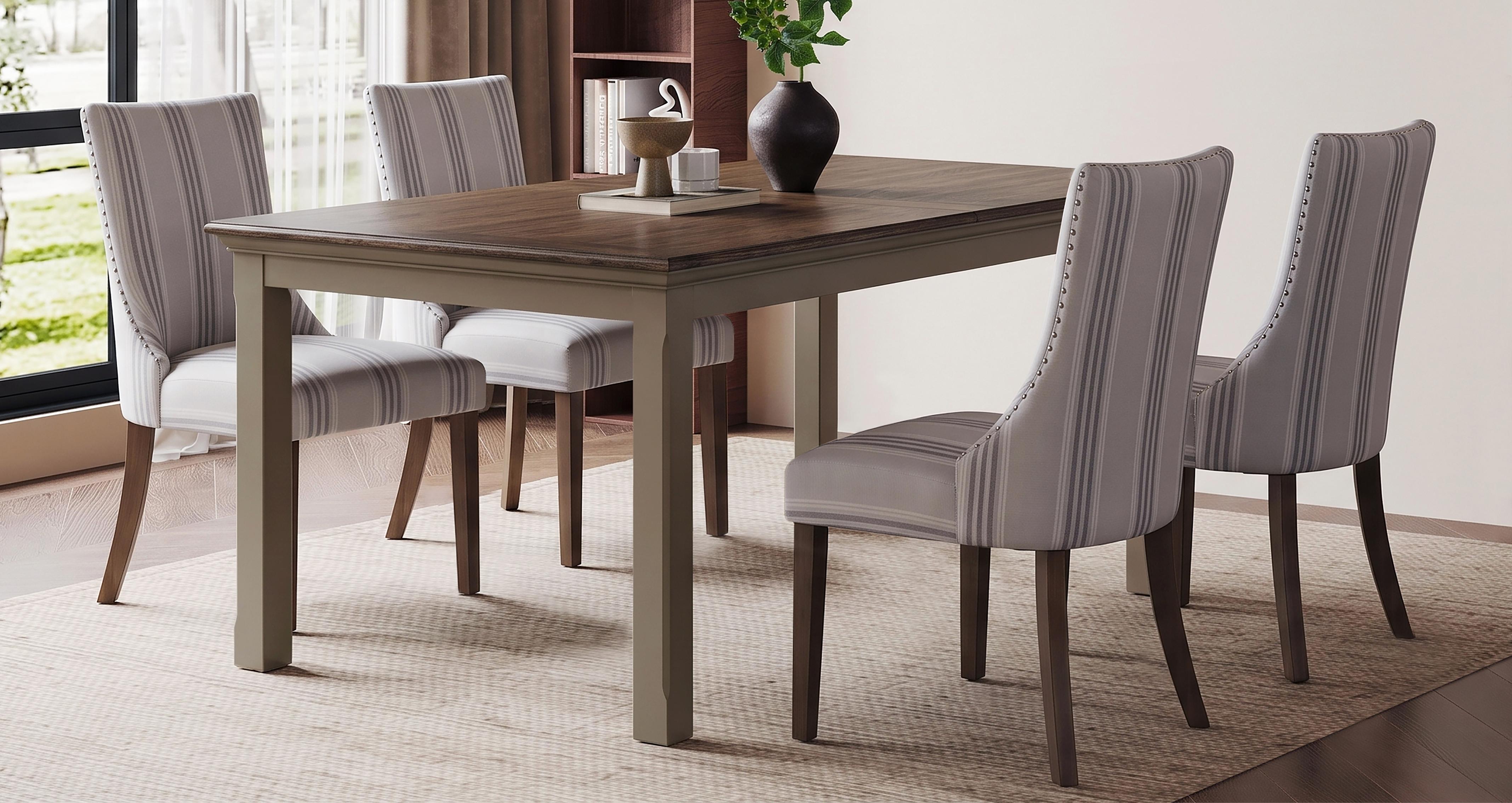 Dining Table & 4 Westport Stripe Chairs