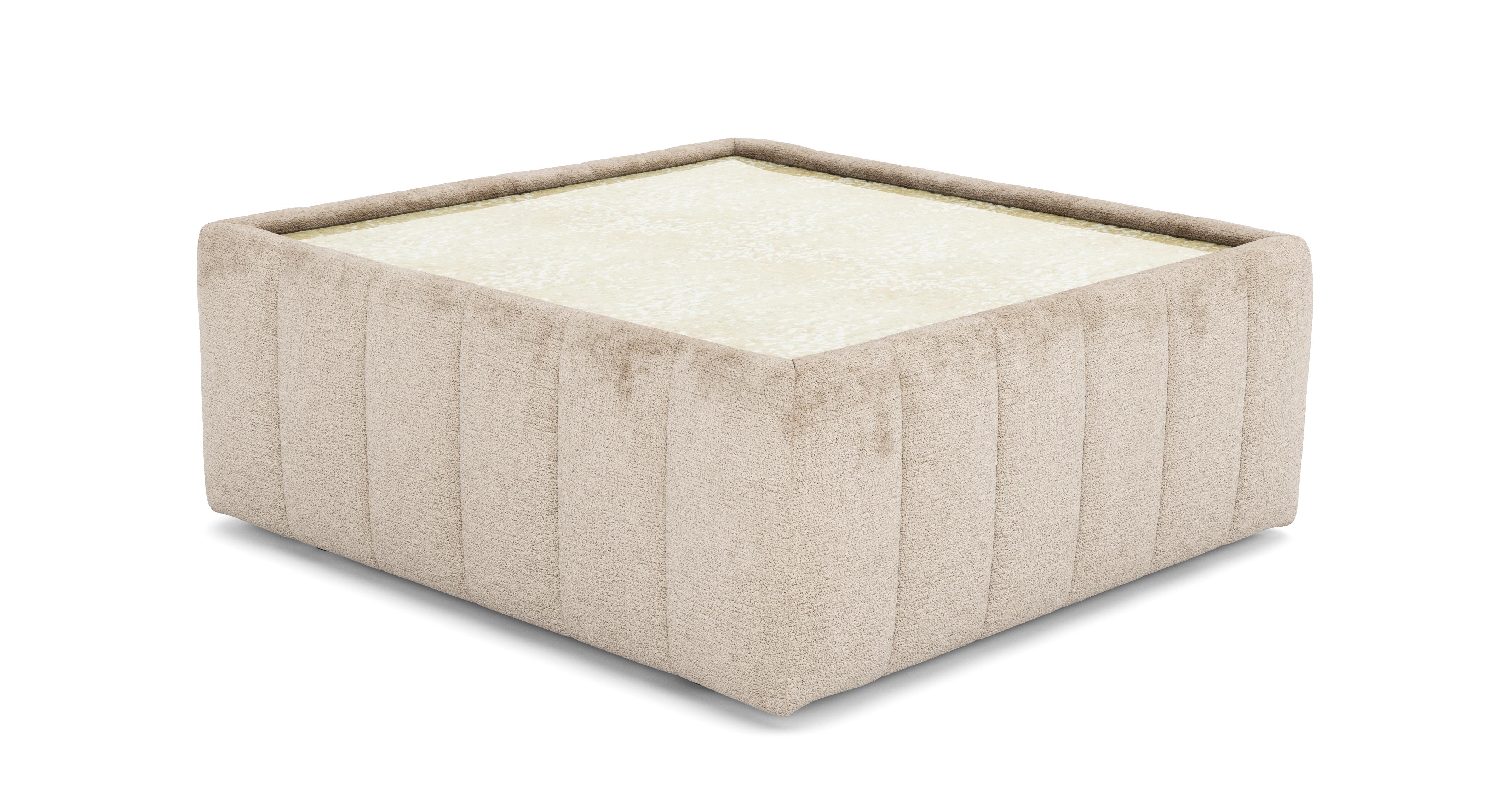 Olivier Metallic Glass Table Stool | DFS