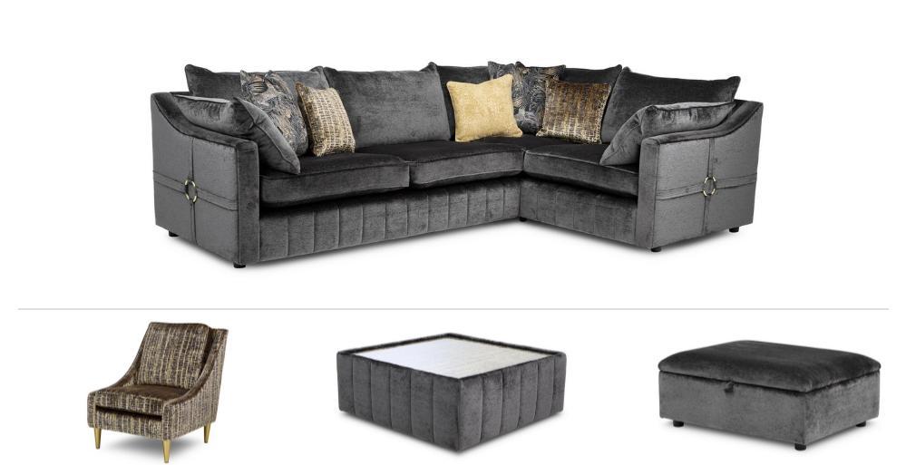 Corner Sofa, Table Stool, Footstool & Accent Chair