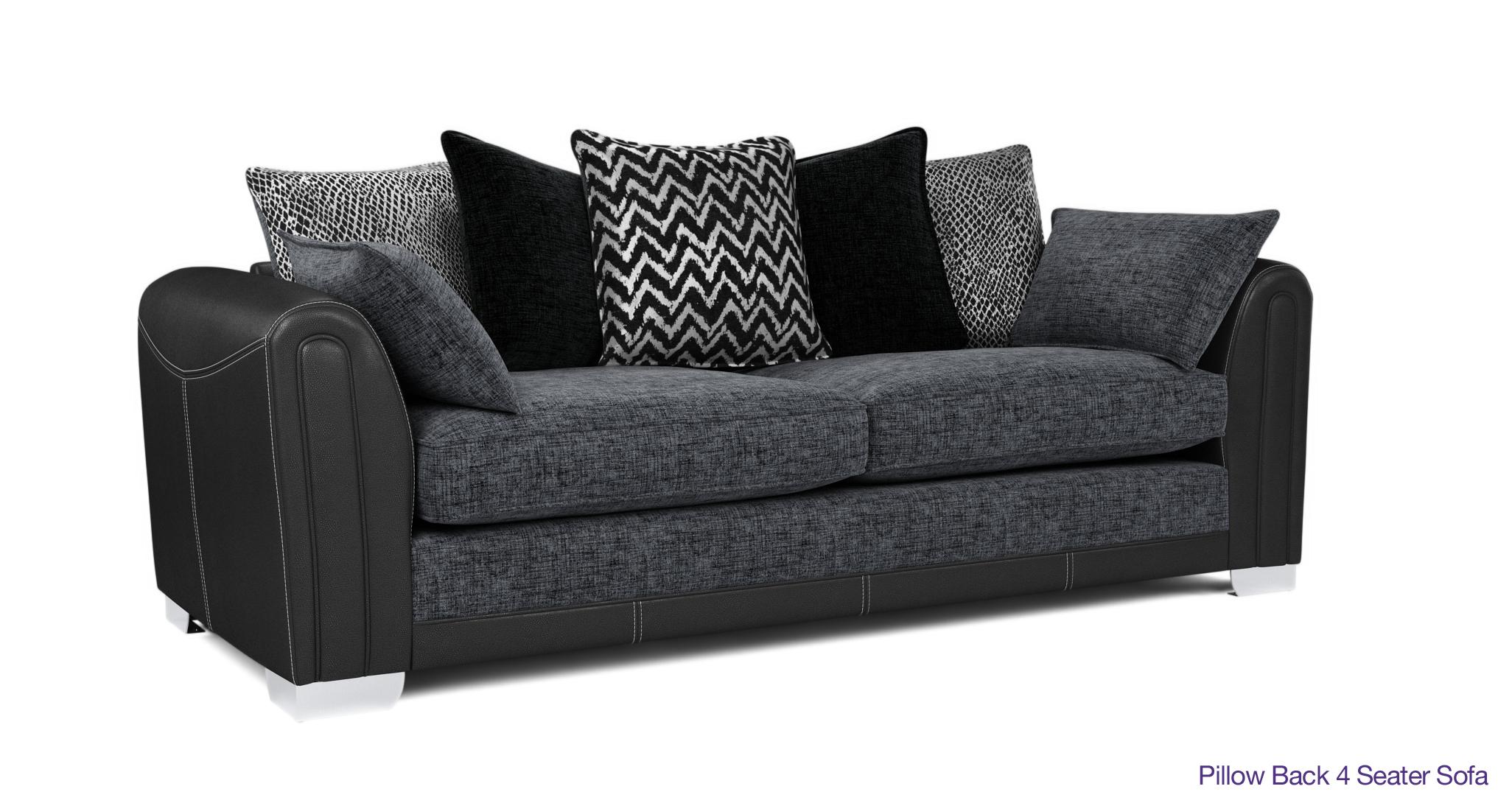 Black cushion outlet sofa