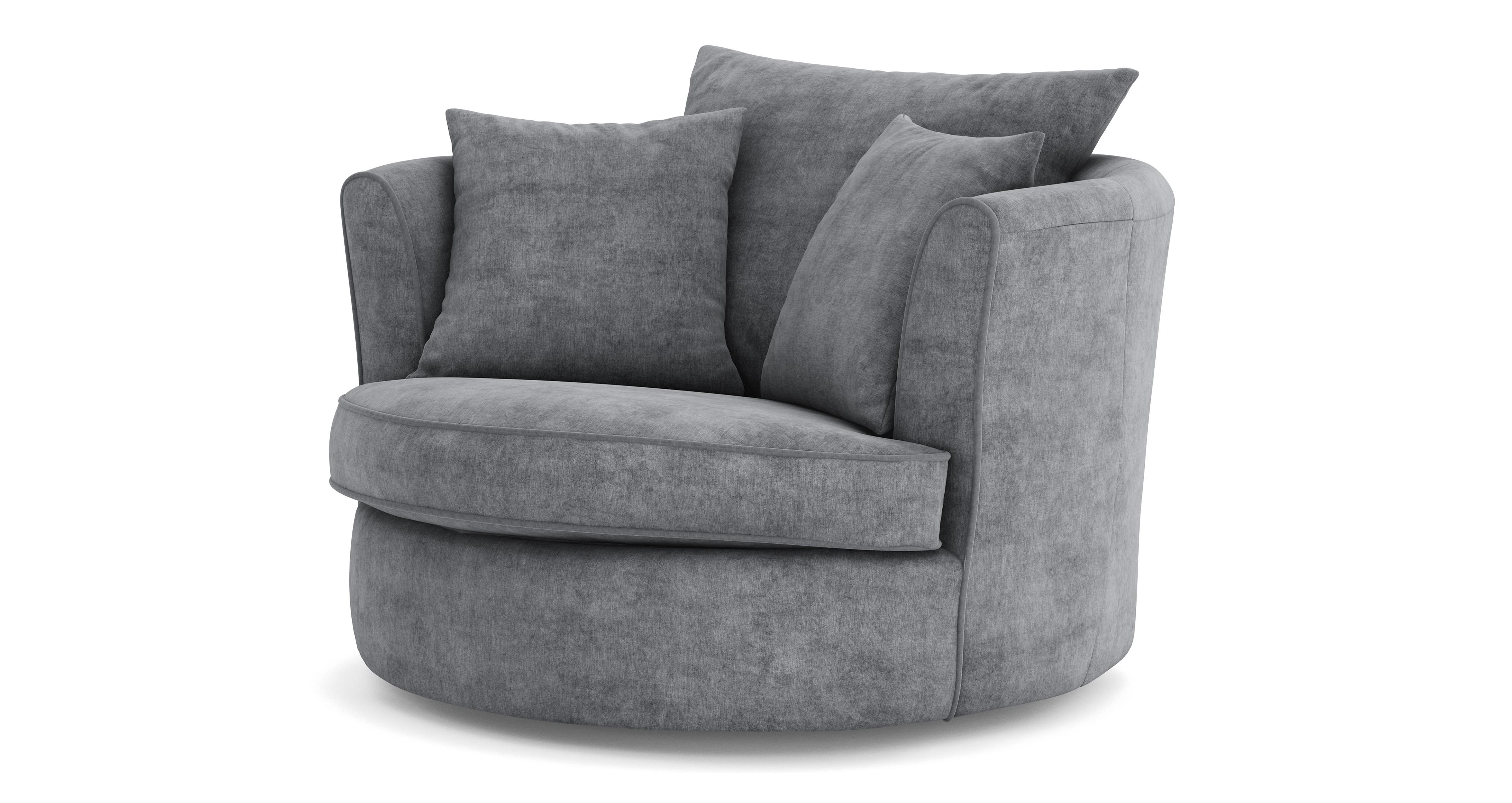 Orka Non Quilted Large Swivel Chair | DFS