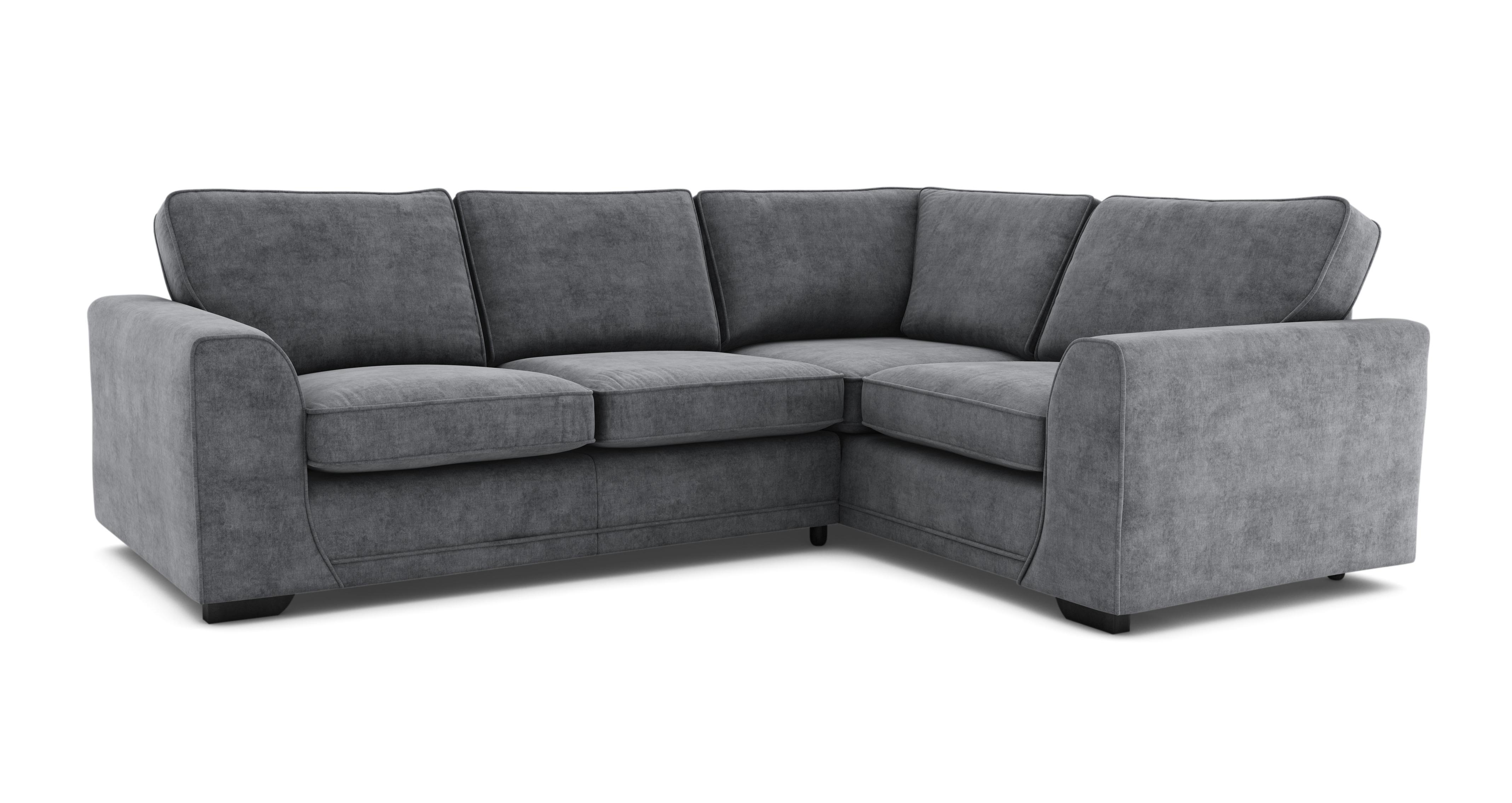 Orka Non Quilted Left Hand Facing 2 Seater Corner Sofa DFS