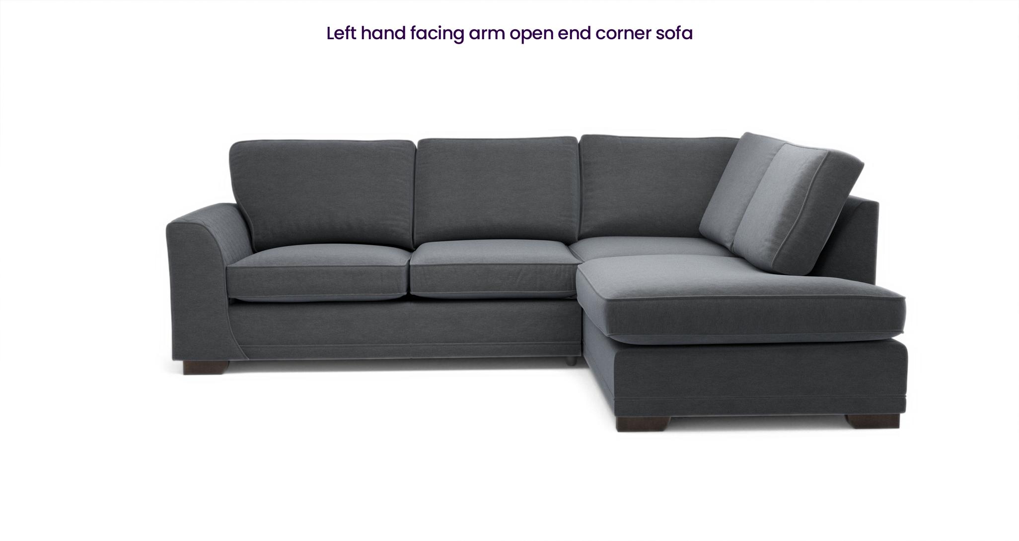 Orka Left Hand Facing Arm Open End Corner Sofa