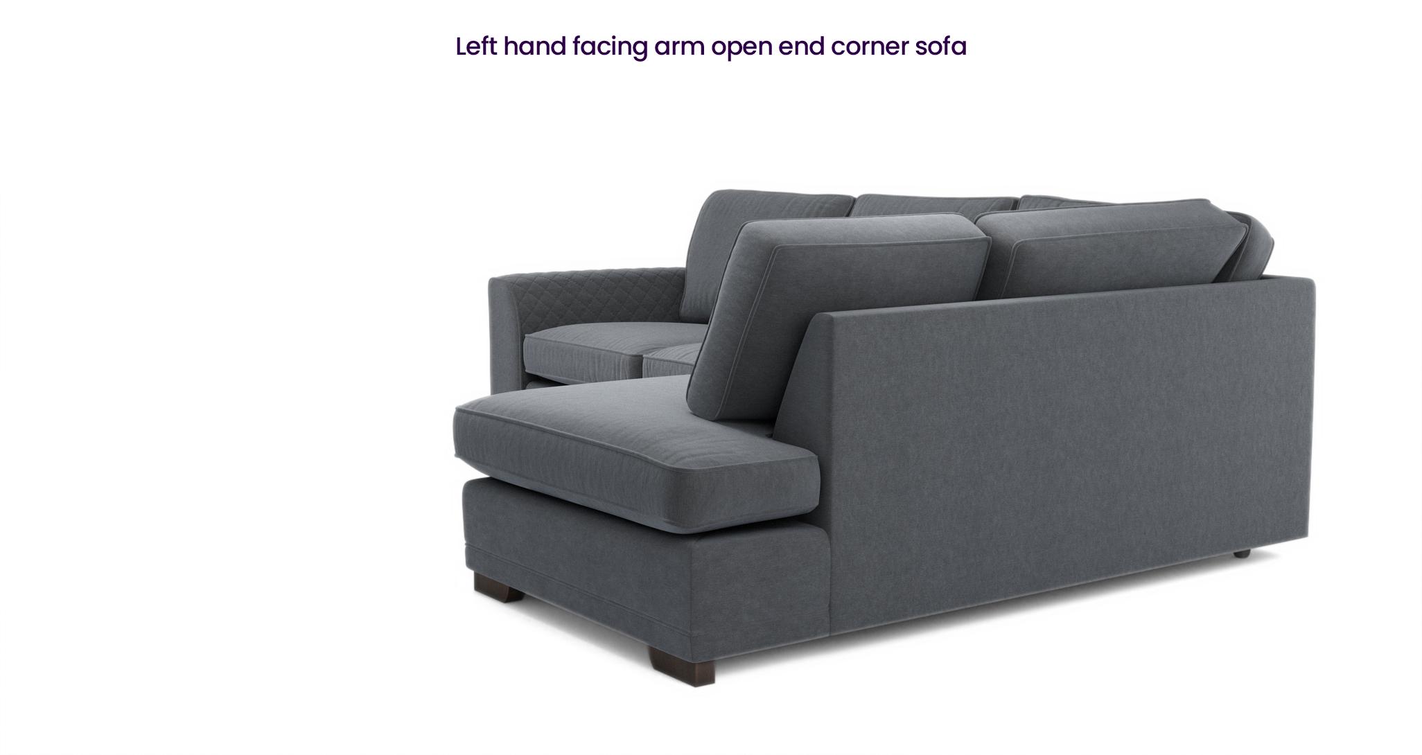 Left hand facing arm deals open end corner sofa