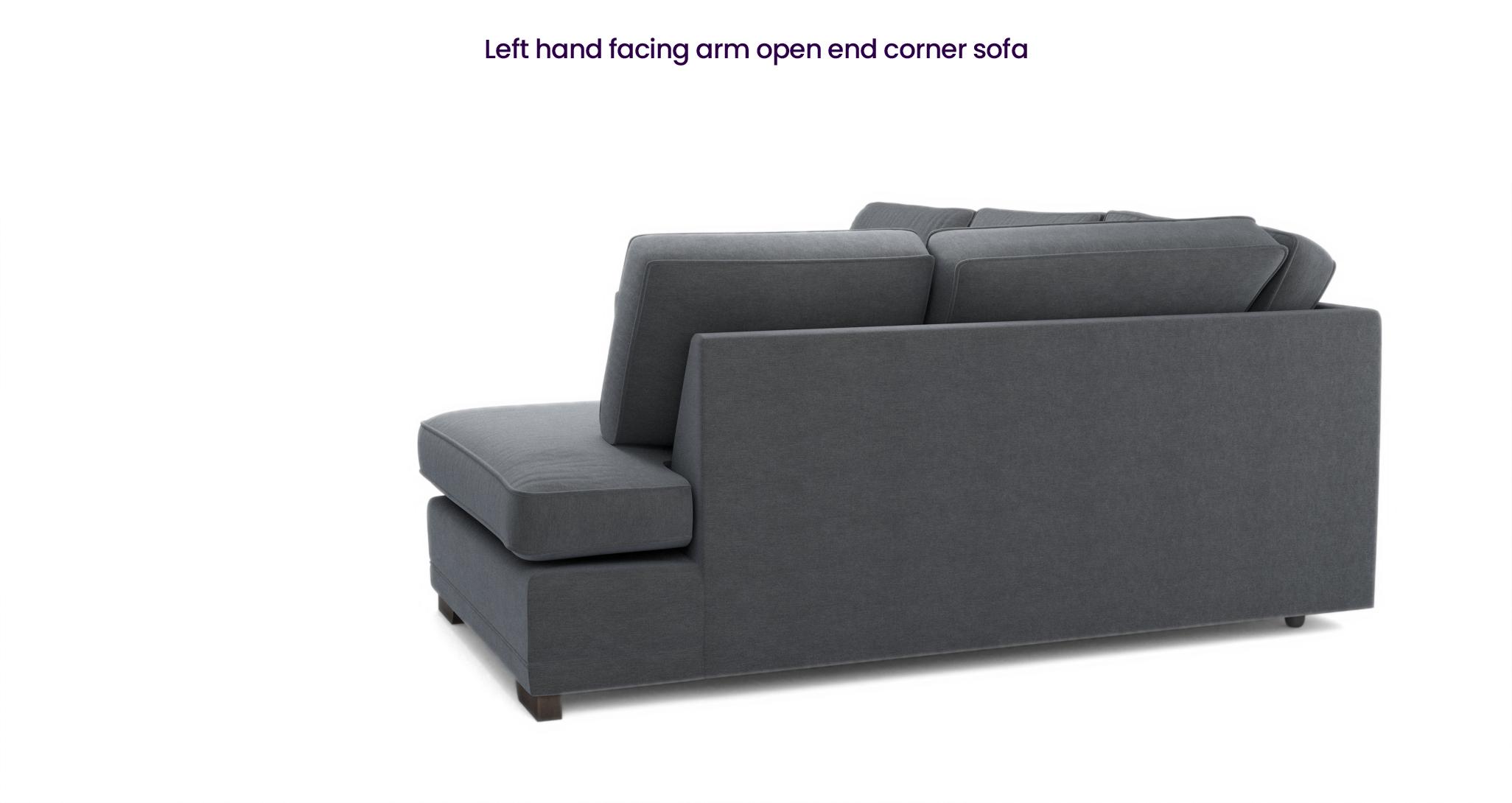 Orka Left Hand Facing Arm Open End Corner Sofa