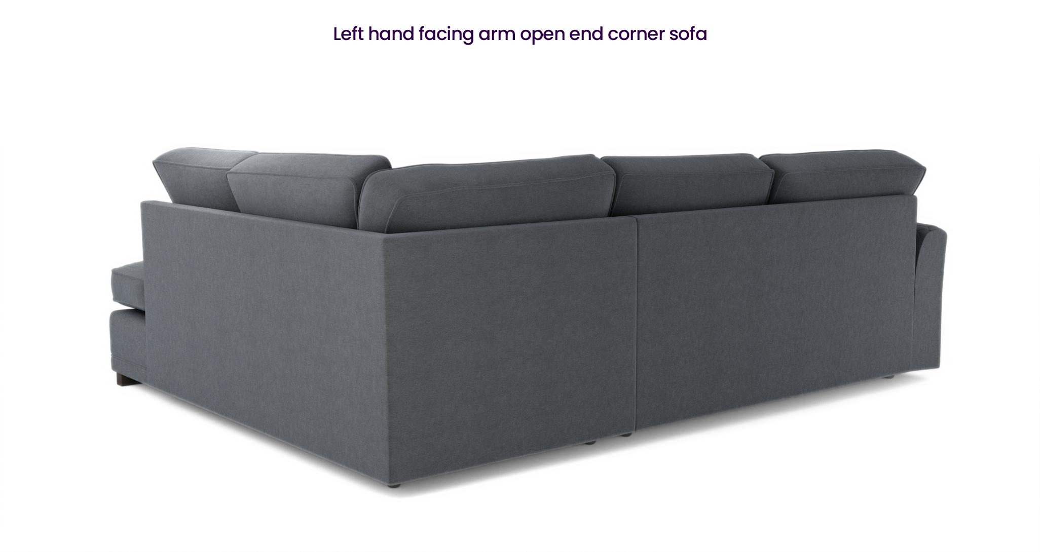 Orka Left Hand Facing Arm Open End Corner Sofa