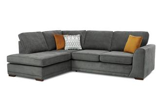 Right Hand Facing Arm Open End Deluxe Corner Sofa Bed 
