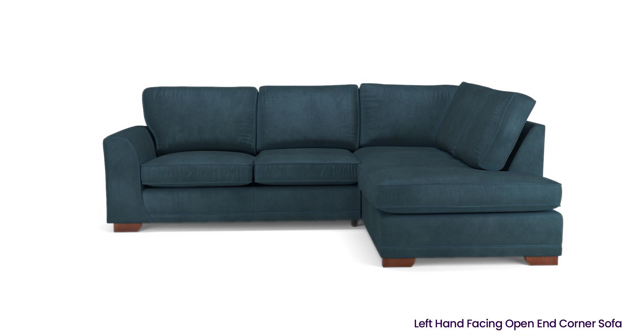 Dfs blue clearance velvet corner sofa